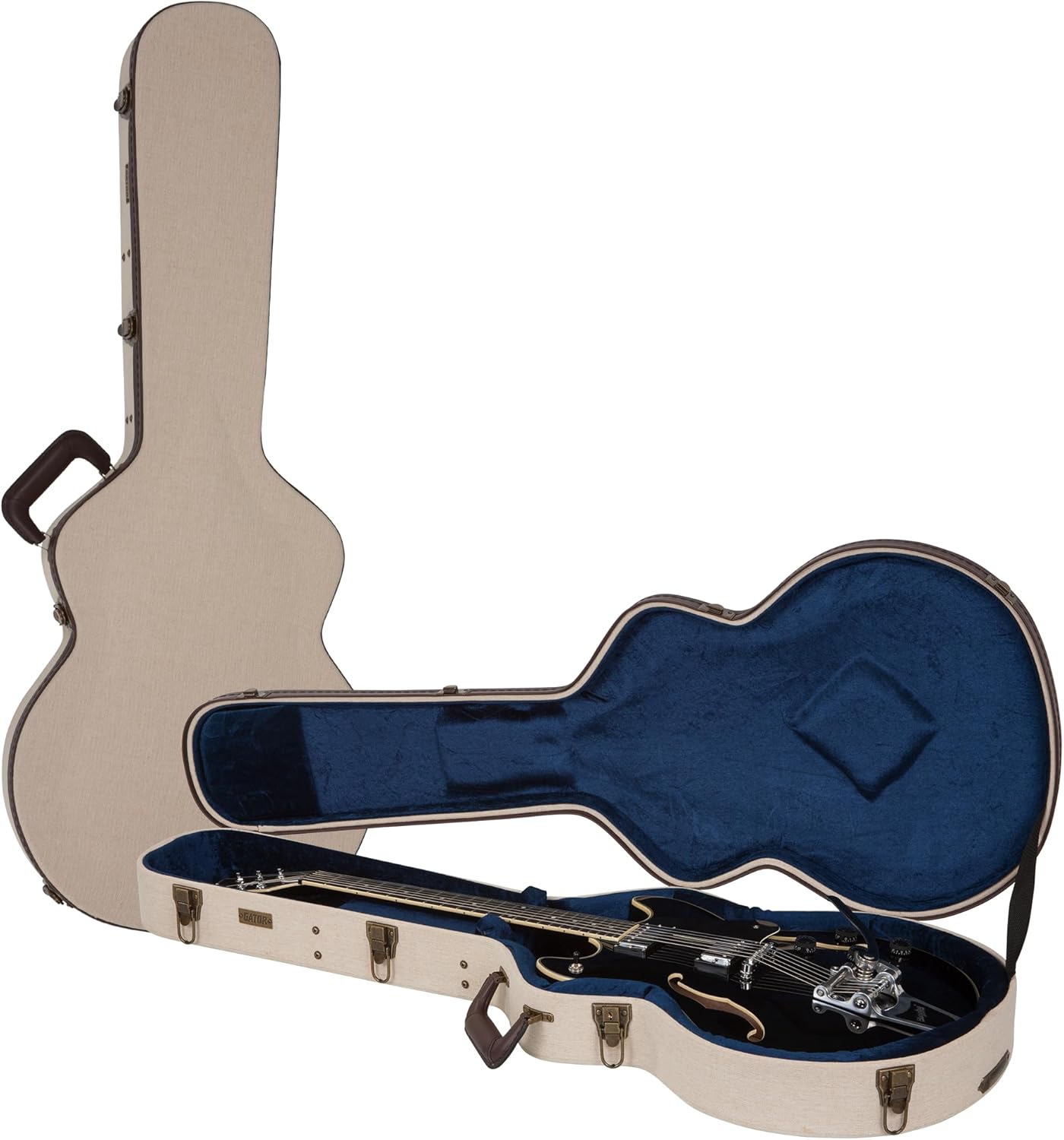 Gator Cases Journeyman Series Deluxe Wood Case for Semi-Hollow Guitars, Fits Gibson 335 (GW-JM-335)