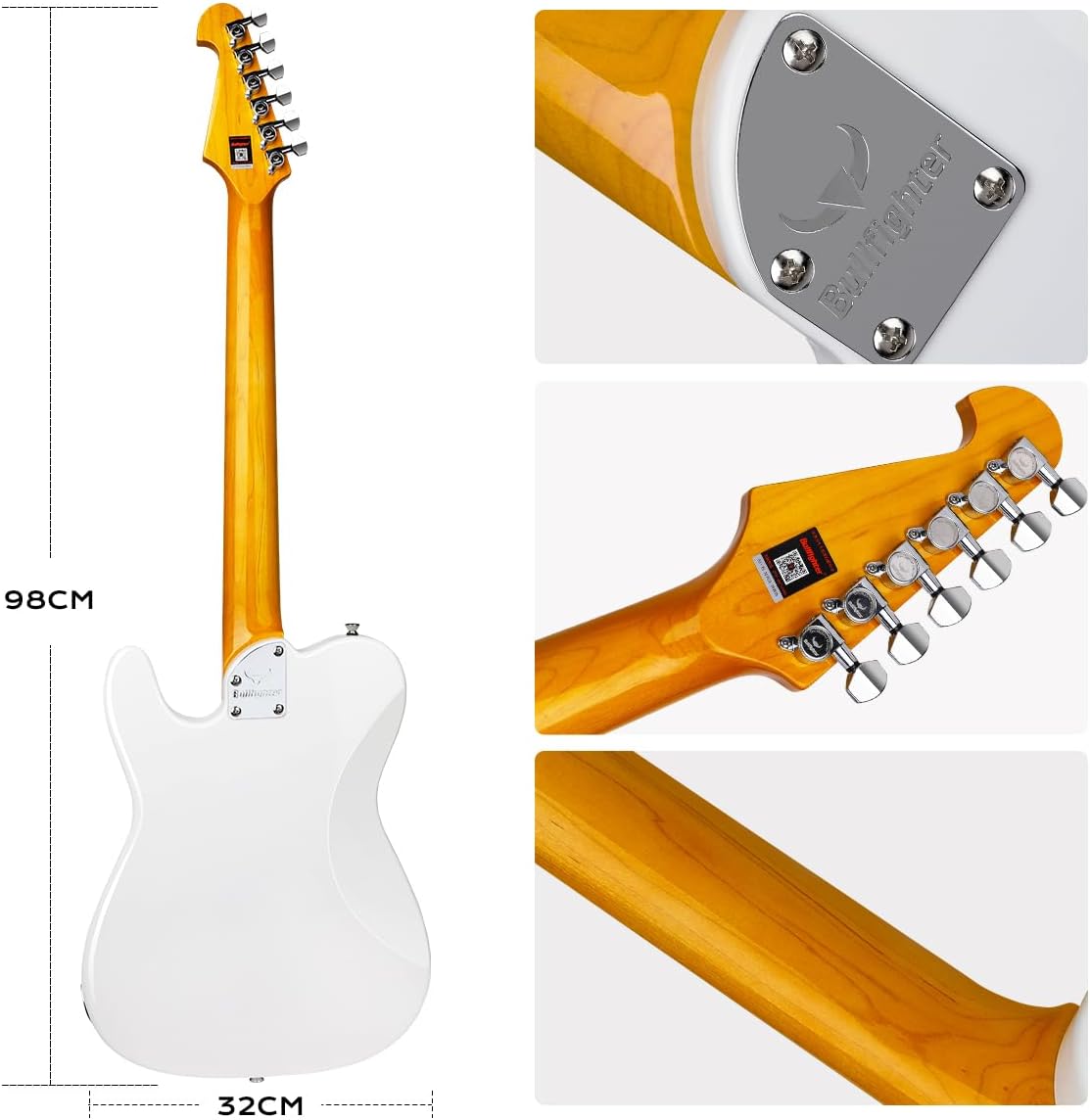 Electric Guitar Beginner Kit TL Series, Full-Size Paulownia Wood Body, C-Shape Neck, Guitarra Electrica, Accessories Pack Guitar Bag (Penoy)