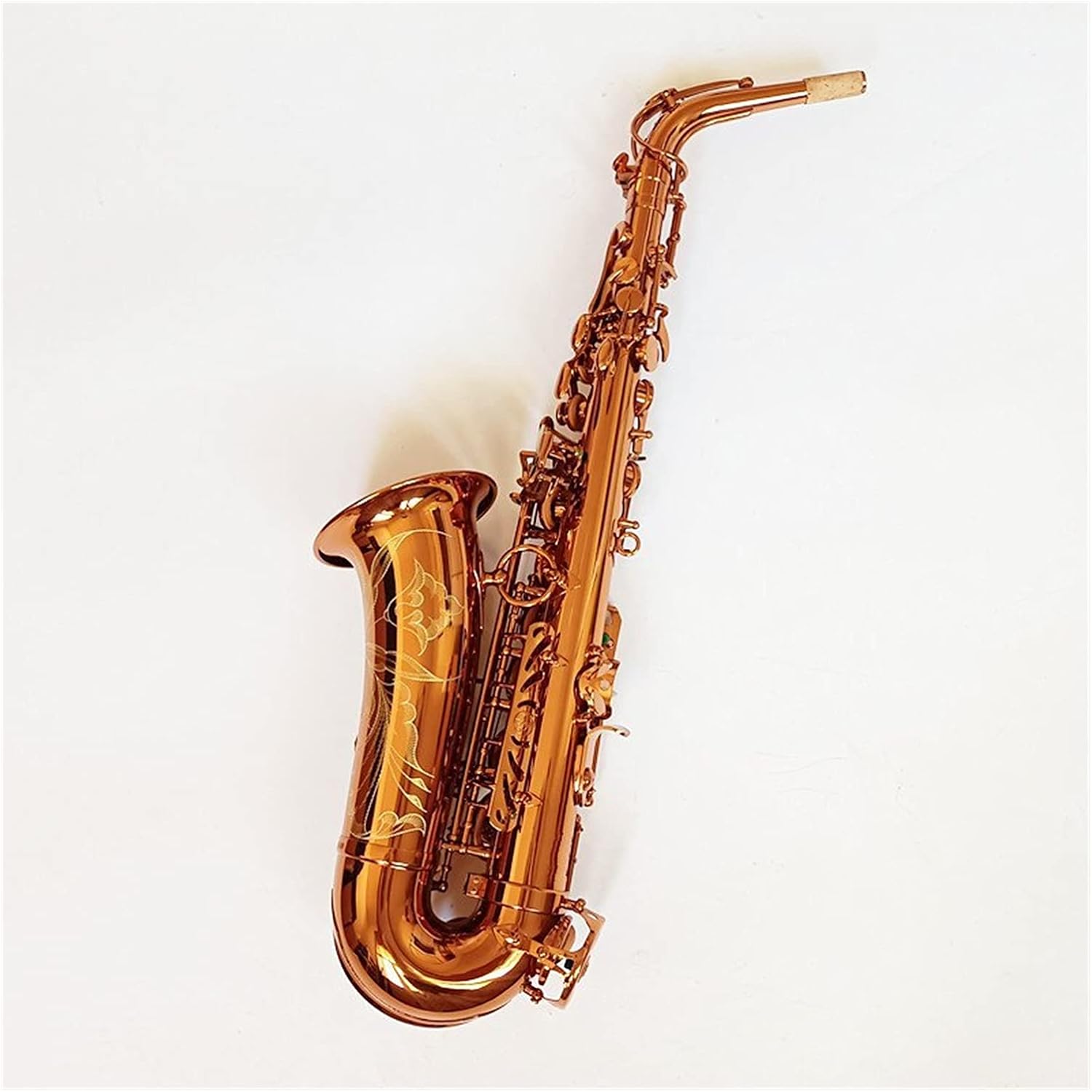 Alto Saxophone EB Coffee Color Copper Simulation Sax Professional Playing Woodwind Instrument with Mouthpiece Student Saxophone