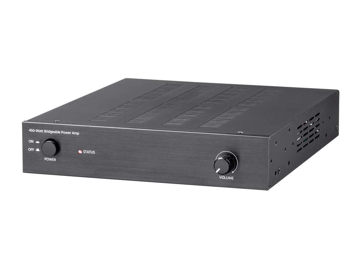 Monoprice Unity Power Amplifier - 450 Watt, Bridgeable, Class D, Stereo Speaker Output, Black