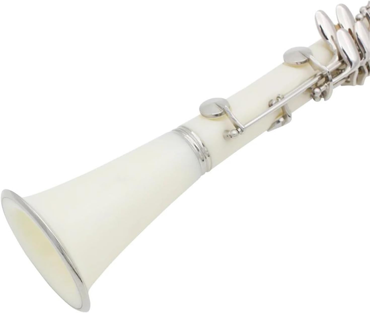 Clarinet Musical Instruments Clarinet Bb 17 Key 6 Ring Clarinet Black Pipe White Clarinet Portable Clarinet Professional Woodwind Instrument(A)