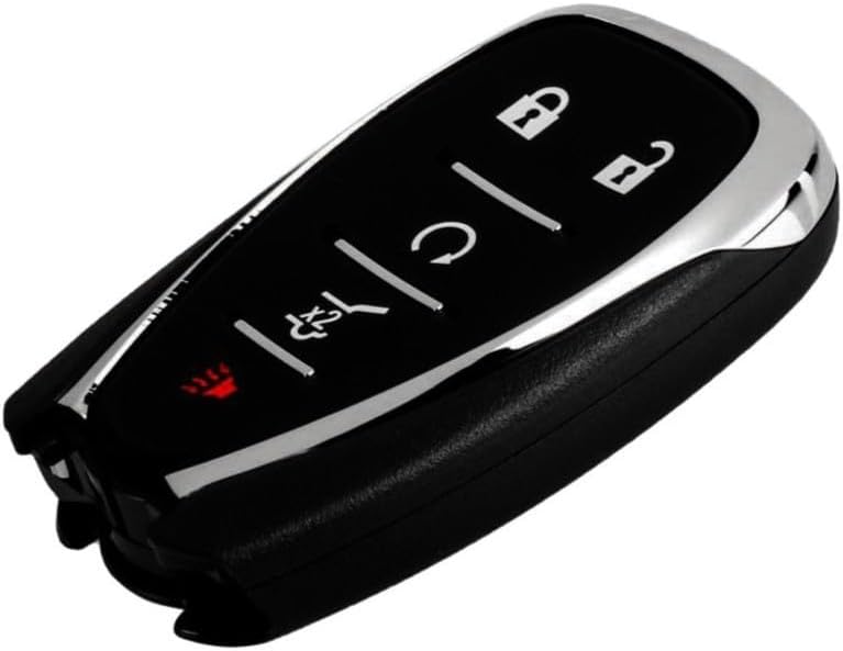 KarParts360 for Chevy Equinox 2018 2019 2020 Keyless Entry Transmitter | Black | 5 Button | with Batteries | with Alarm System Remote Control