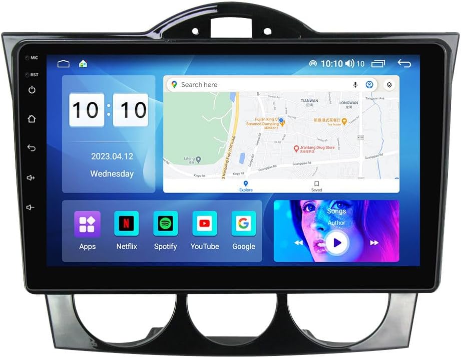 Android Car Stereo for Mazda RX8 2008-2021,9 inch IPS Touchscreen with Upgrade Wireless CarPlay & Android Auto,WiFi/GPS,Support SWC and Subwoofer,8-Core 8G+256G