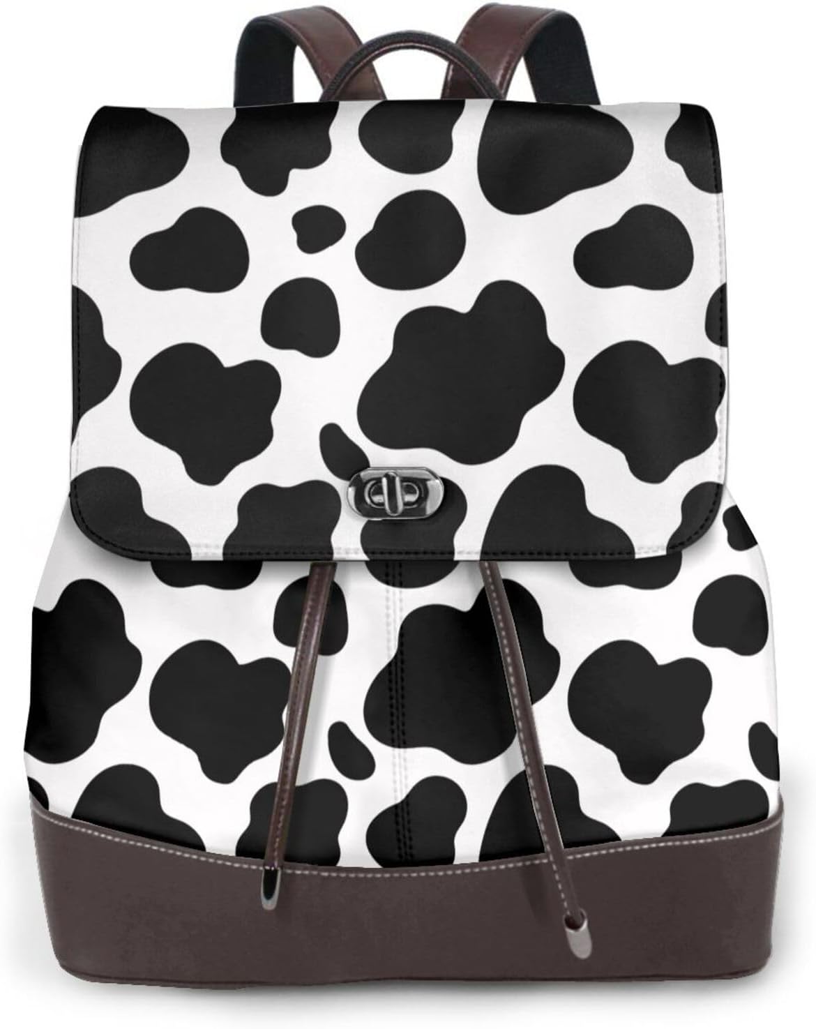 Spotted Skin of Cows for Womens Backpack Purse Microfiber PU Anti-theft Large Fashion Designer Travel Bag Ladies Shoulder Bags