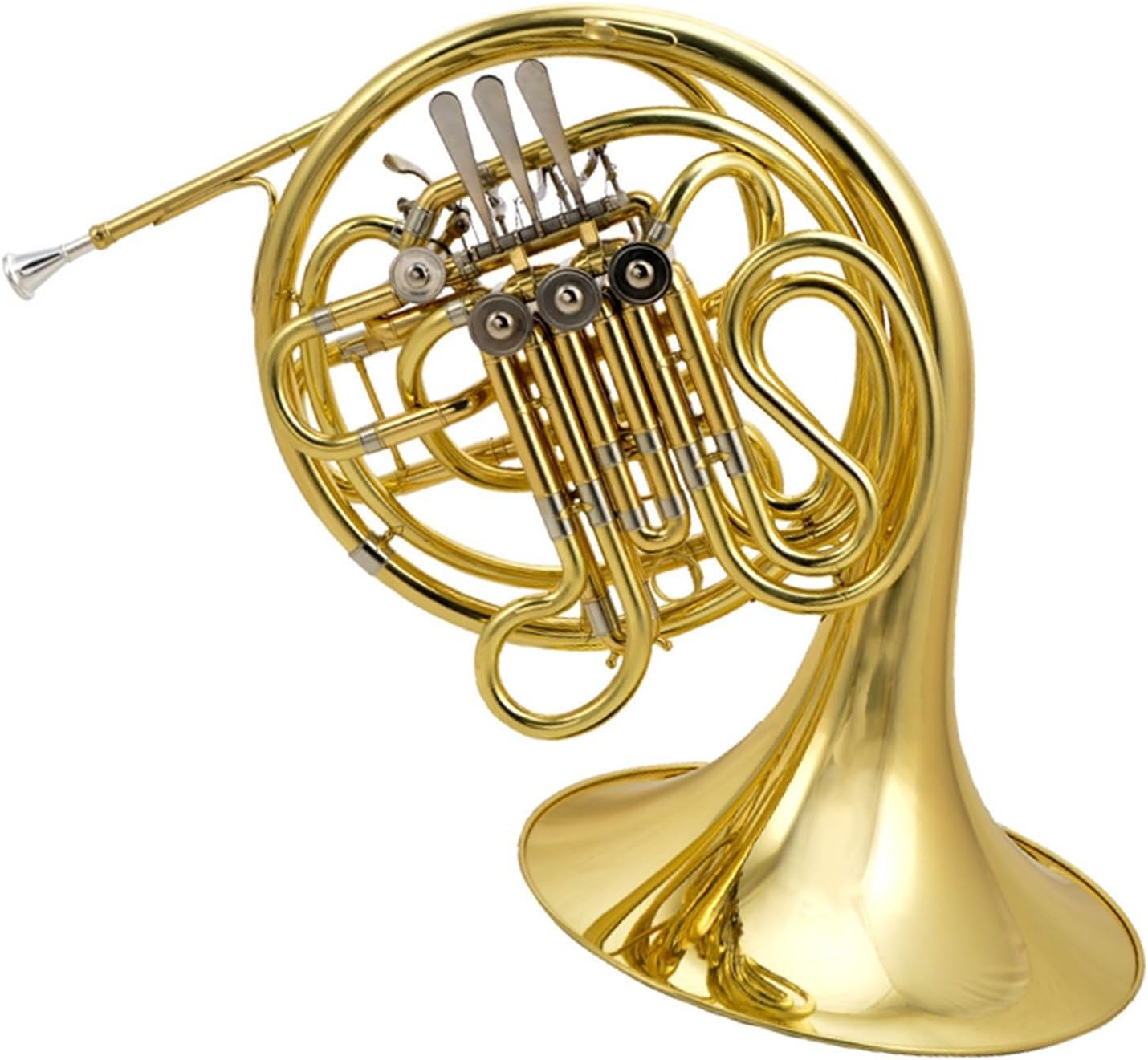 Brass French Horn Four-key Double B Flat Lacquered Gold French Horn For Adult Professional Stage Performance Band