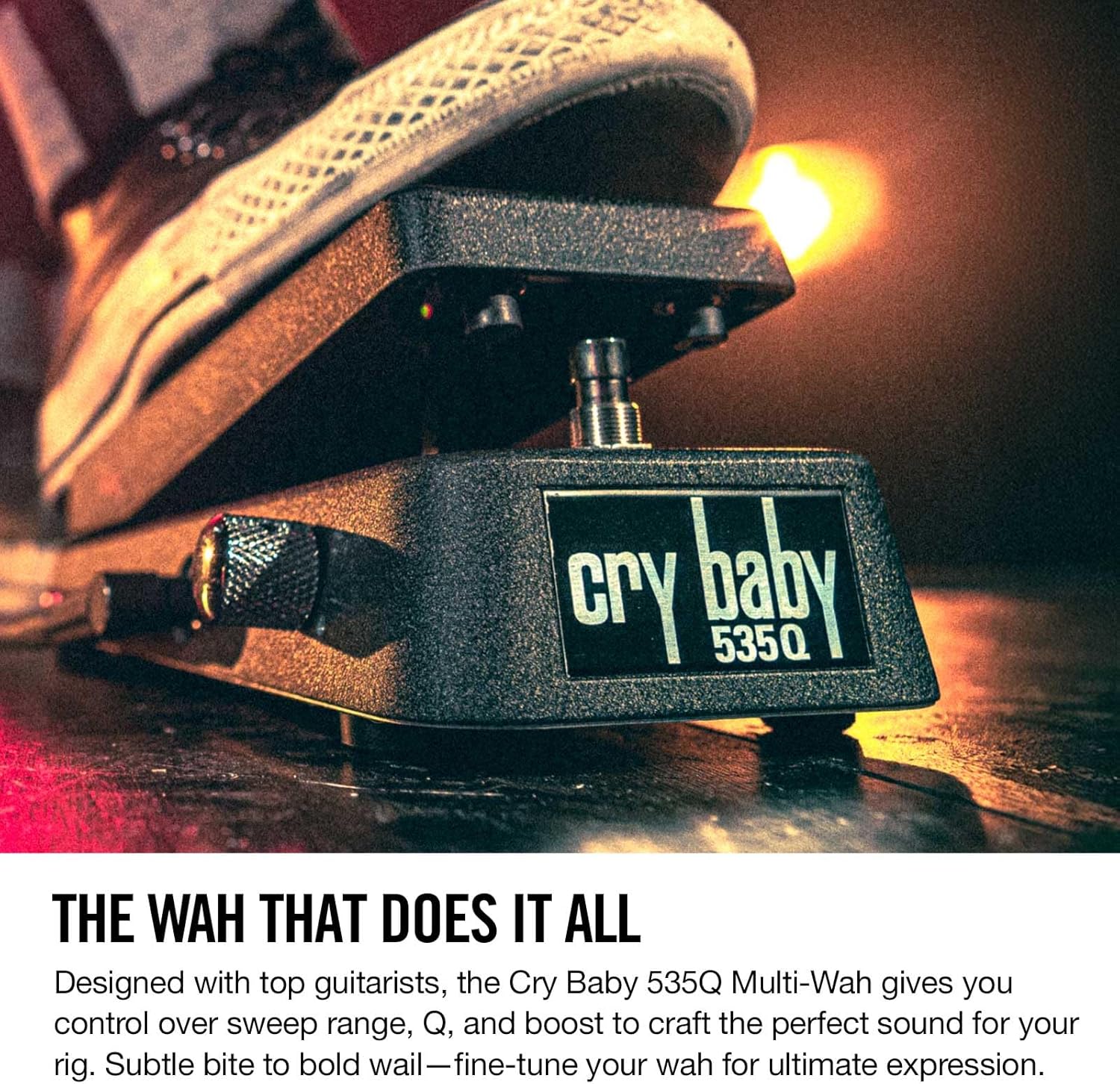 JIM DUNLOP 535Q Multi-Wah Guitar Effects Pedal, Adjustable Boost, 6 Wah Ranges, Model 11537002001