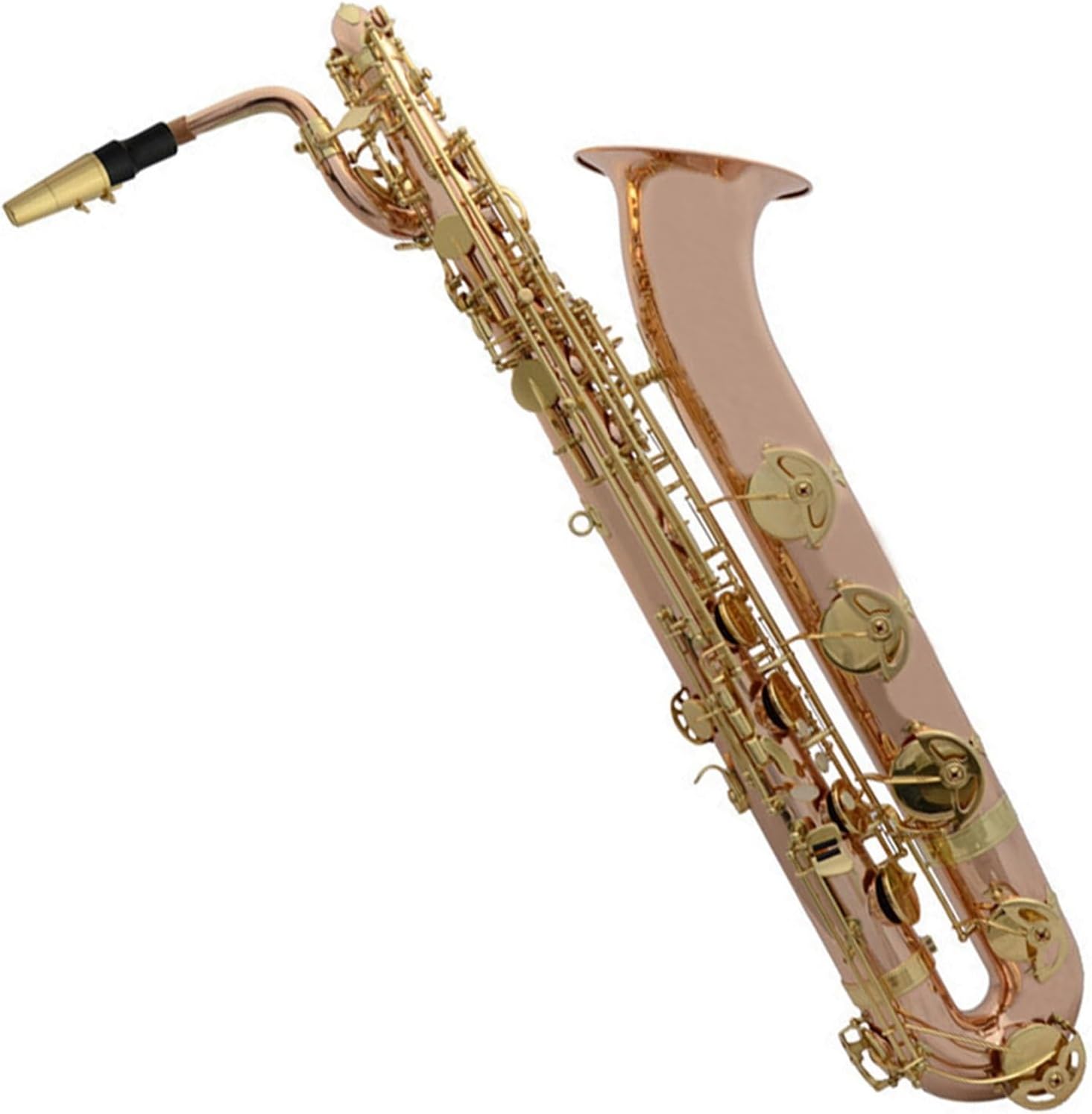 Professional Baritone E-Flat Phosphor Bronze Body Lacquered Gold Keys Saxophone Instrument