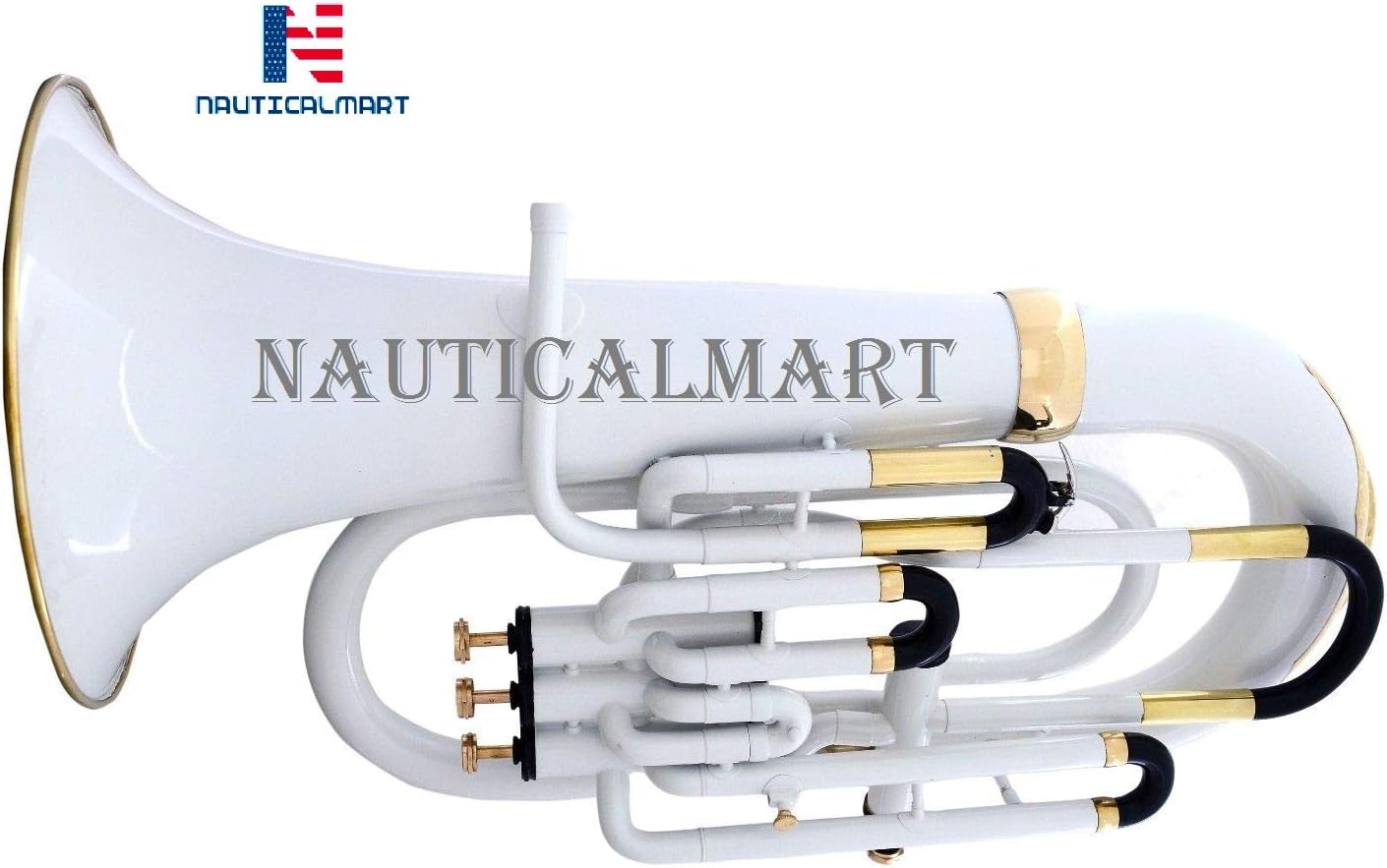 Bb Euphonium 3 Valve - White Musical Instrument Gift