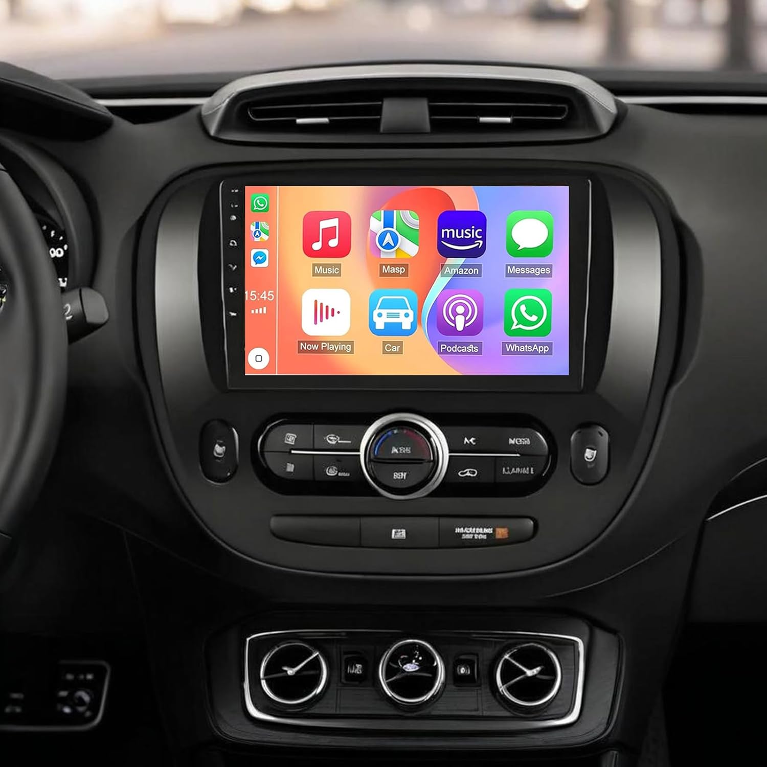 Car Radio for Kia Soul 2013 2014 2015 2016 2017 2018 2019 with Wireless Carplay & Android Auto, 9 Inch IPS Touch Screen for Kia Soul Car Stereo BT FM in Dash GPS WiFi Backup Camera SWC-2+32G