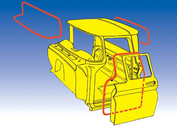 Brothers Trucks DSK0040 Deluxe Seal Set - Large Rear Window - Black