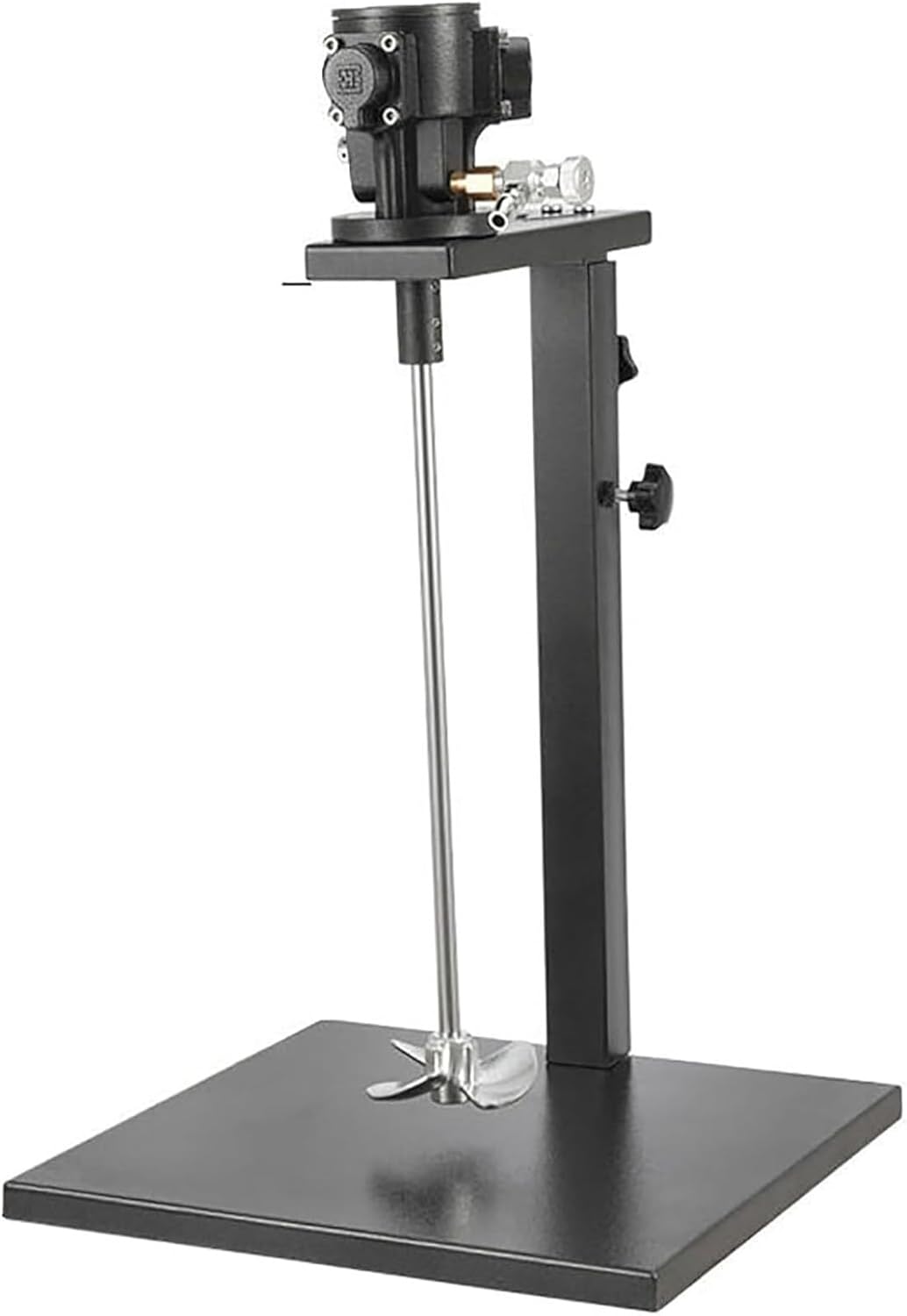 Pneumatic Paint Mixer, 5 Gallon 1/8HP Air Agitator, Paint Mix Machine with Stand, Height Adjustable, Mix Tool for Viscous Liquid Ink Dye(Aluminum Alloy Blade)