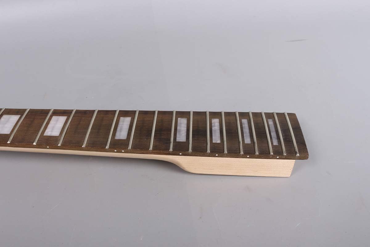 Yinfente Bass Guitar neck 22 fret 30inch Maple Rosewood Fretboard Block Inlay Paddle Head Small Child Bass Guitar Necks DIY