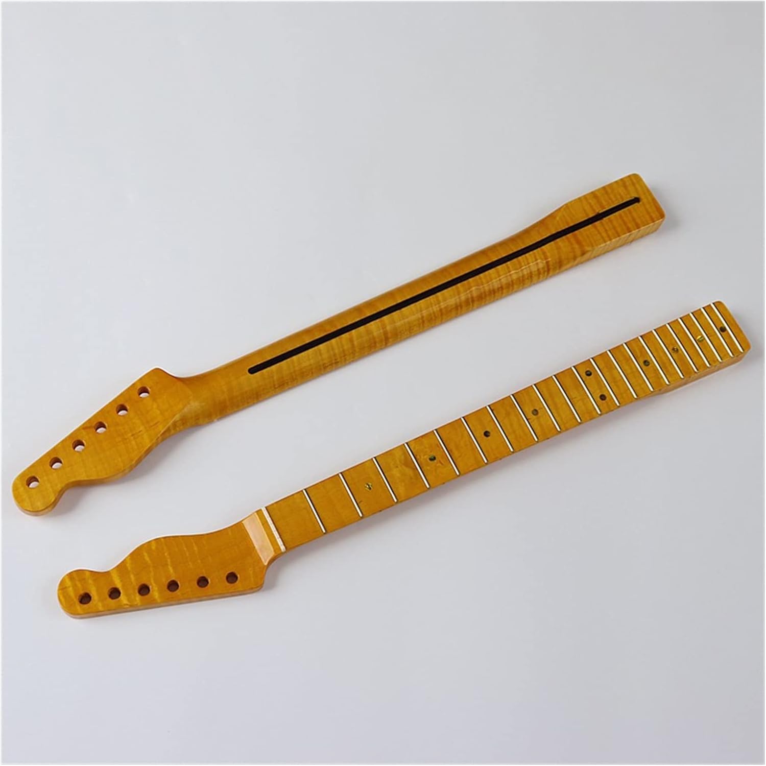 TSTS Electric Guitar Neck Maple Guitar Neck 21 Frets for TL Guitar Neck High Gloss 5.6cm Width Guitar ​Neck Replacement
