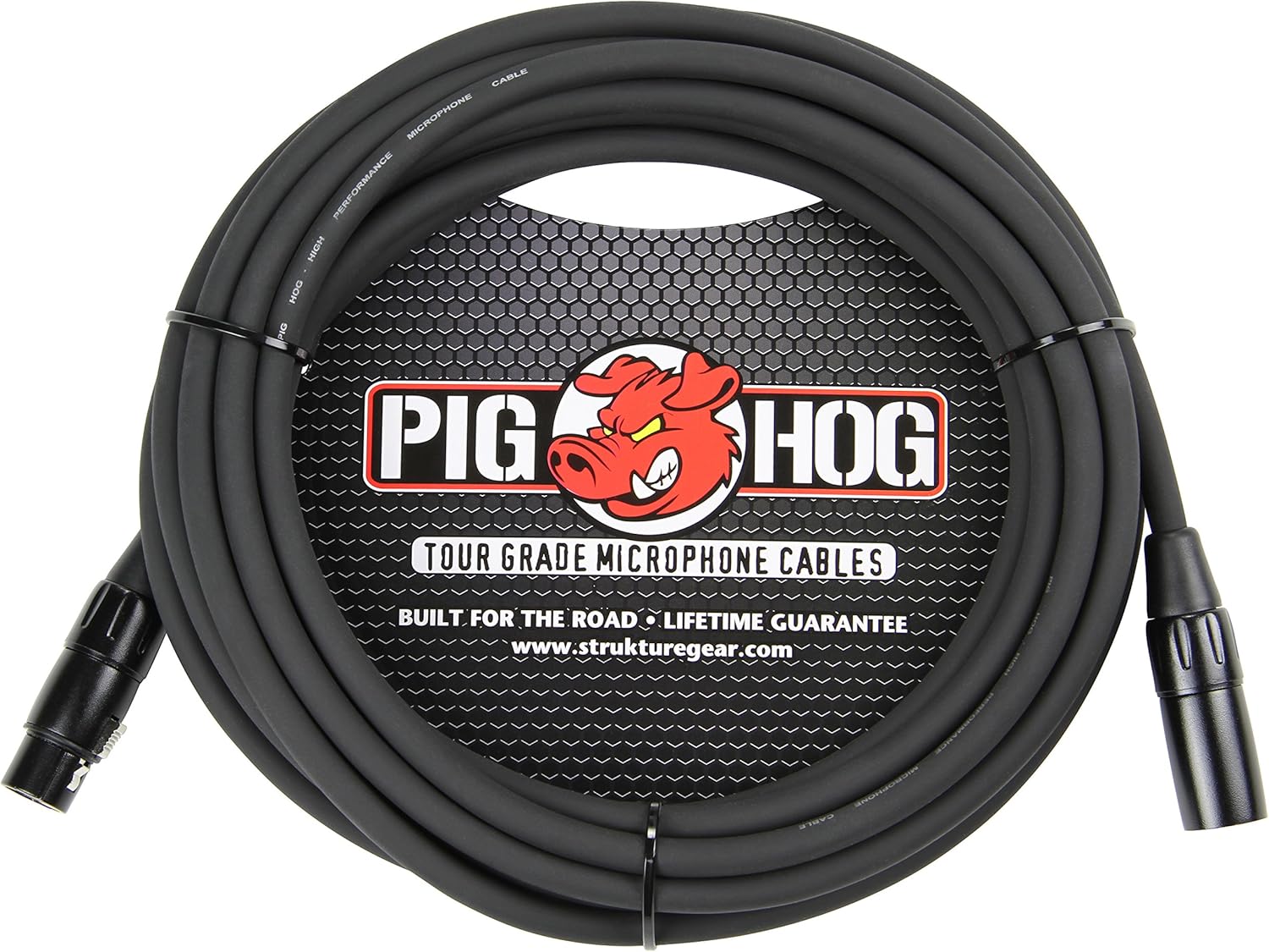 Pig Hog PHM50 High Performance 8mm XLR Microphone Cable, Black, 50 Feet & PHM30 High Performance 8mm XLR Microphone Cable, 30 Feet