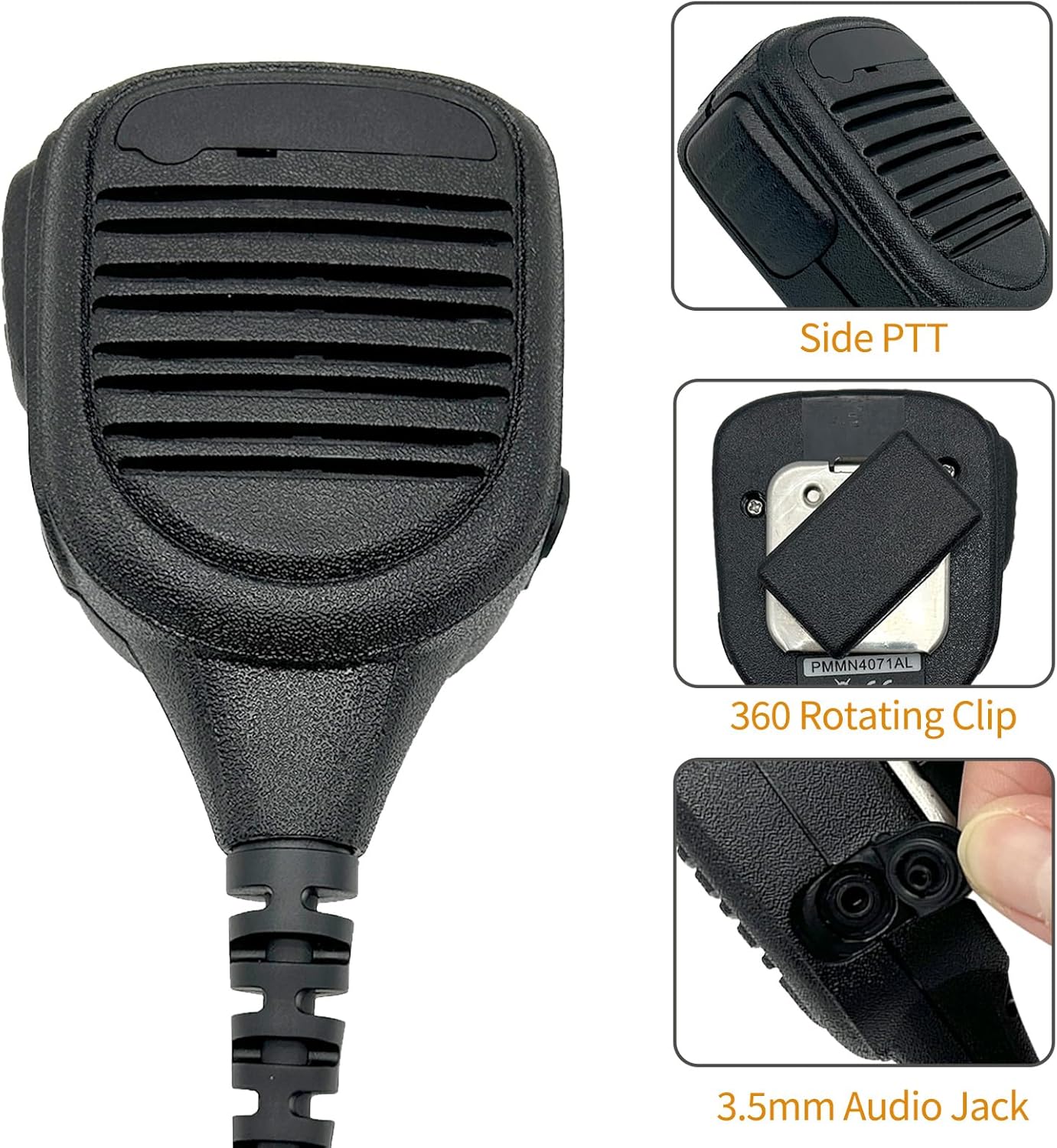 5 Pack PMMN4071AL PMMN4071A PMMN4071 Remote Speaker Microphone Hand Mic for XPR3500e XPR3500 XPR3300 XPR3300e XPR3000e XPR3000 XiR P6600i XiR P6600 Portable Two Way Radio