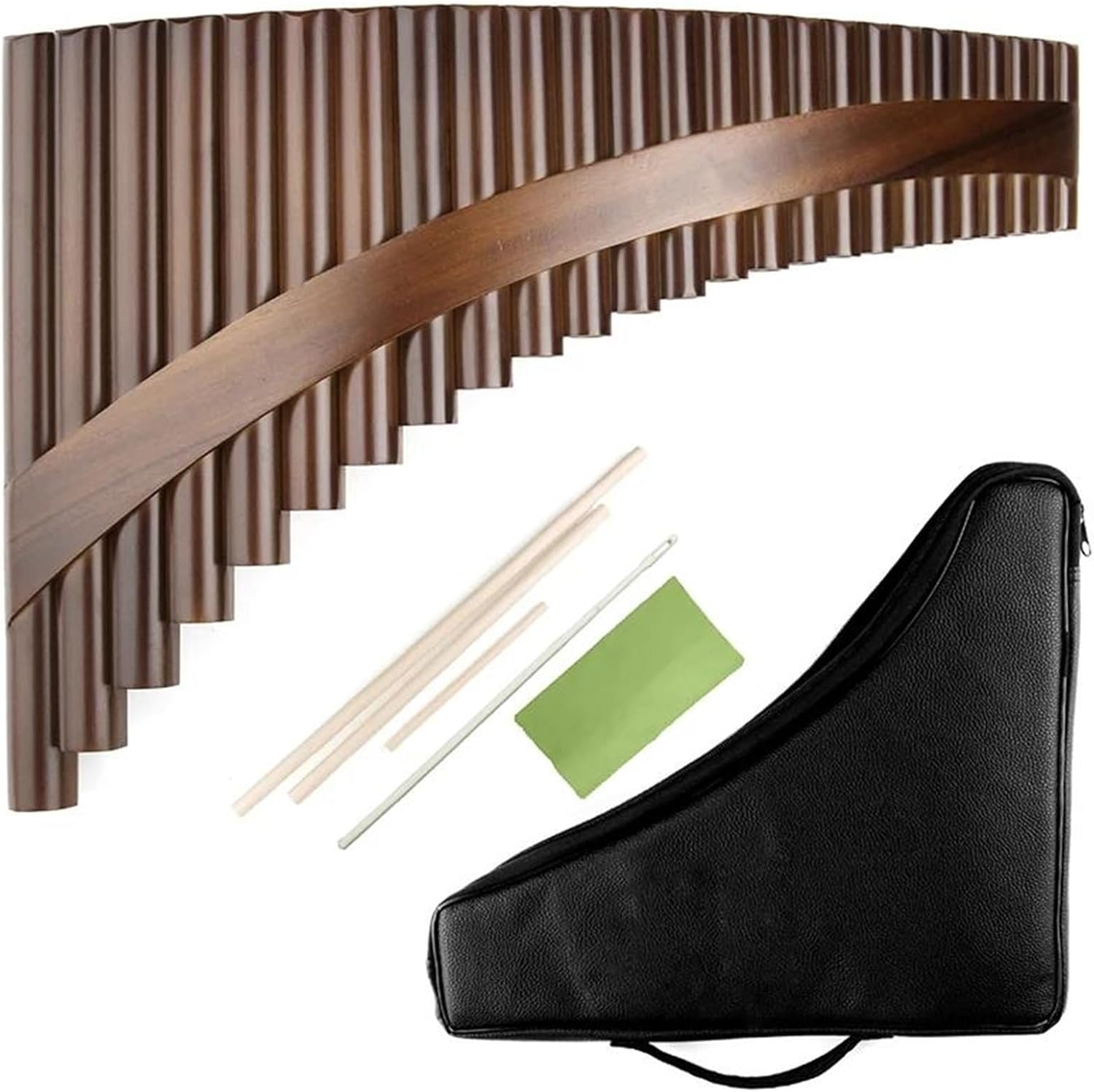 Handmade Made Pan Flute Right Hand Pan Pipes Traditional Woodwind Musical Instrument G Key 25 Pipes