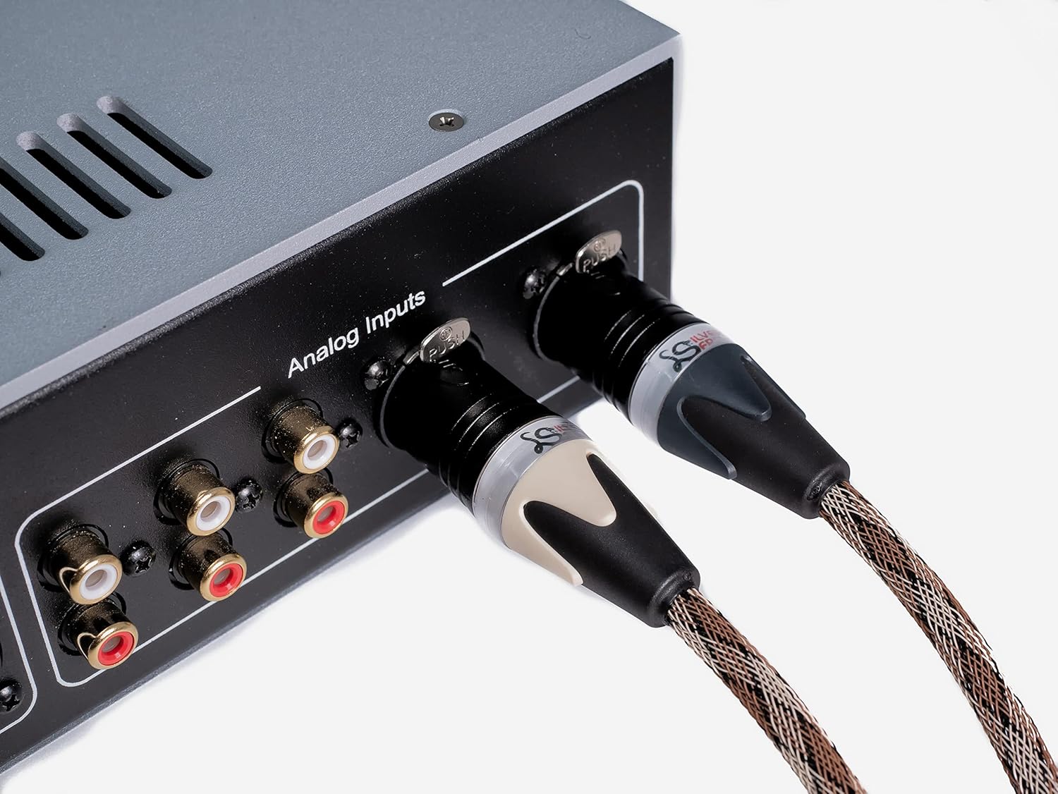 BETTERCABLES.COM Silver Serpent Snake Edition Balanced XLR Audiophile Audio Cables (Pair - 2 Cables) - High-End, High-Performance, Silver/Copper Hybrid, Low-Capacitance - 1.5 Feet