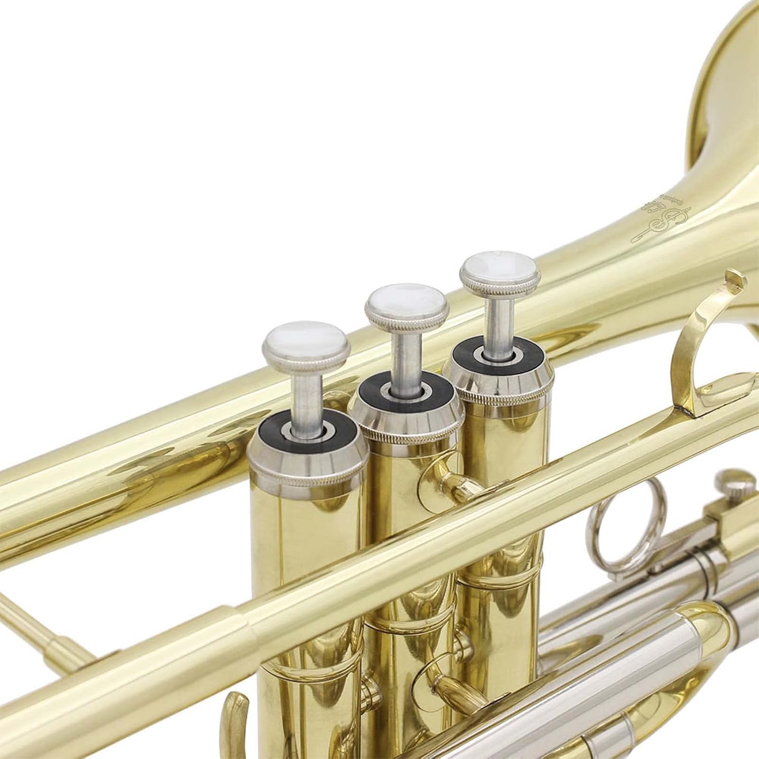 Professional Bb Flat Cornet Brass Instrument with Carrying Case Gloves Cleaning Cloth Brushes