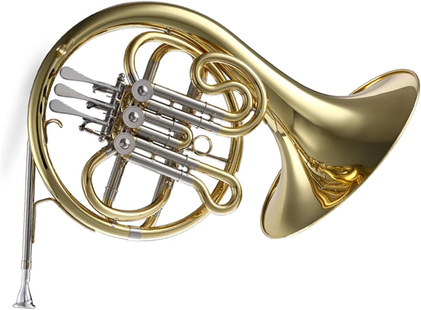 Single row French horn suitable for professional performance instruments