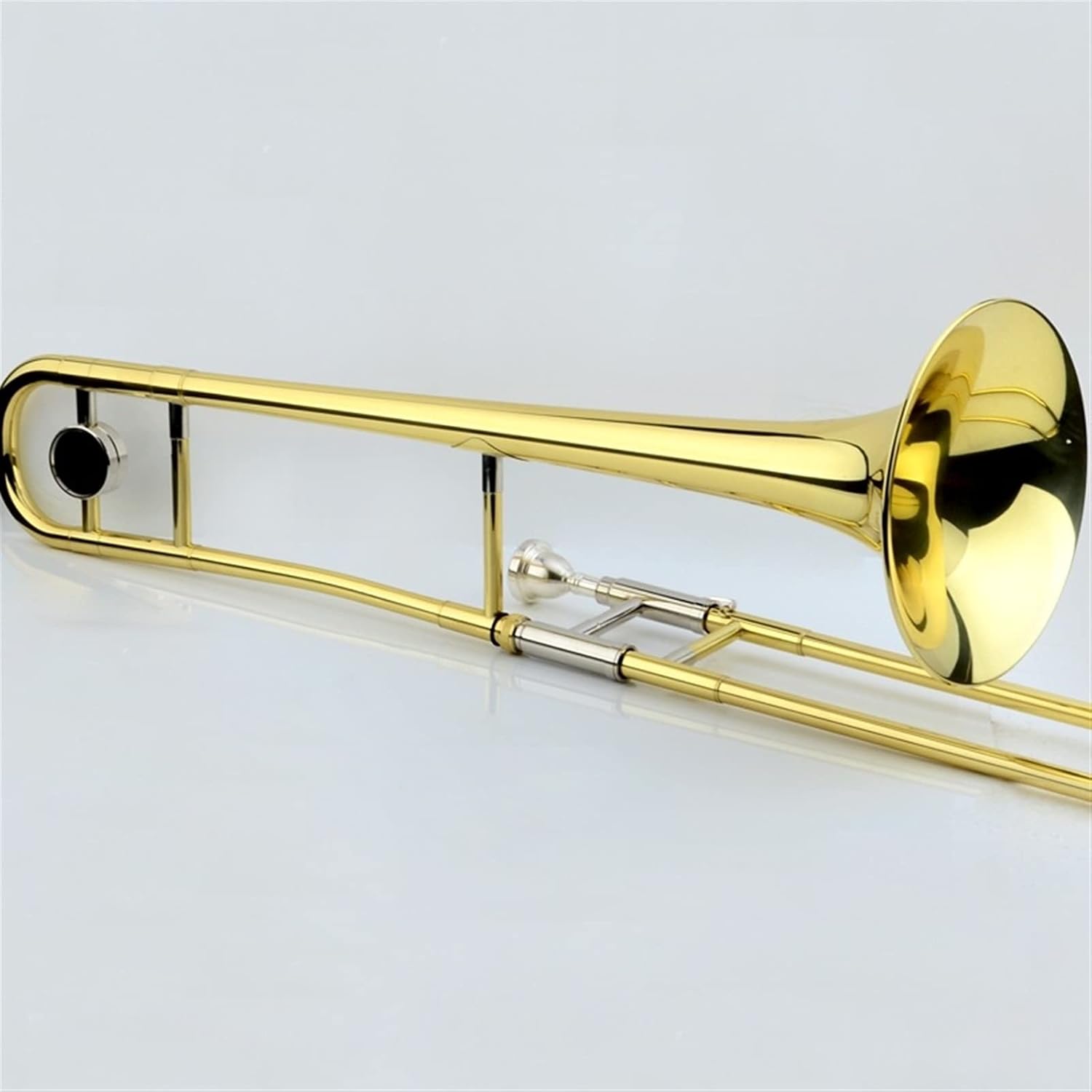 Standard Trombone Professional Alto B Flat Trombone Wind Instrument Lacquered Gold Nickel Plated Valve Trombone
