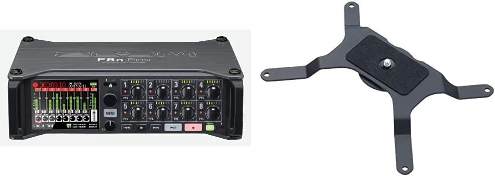 Zoom F8n Pro Professional Field Recorder/Mixer Bundle with Camera Mount