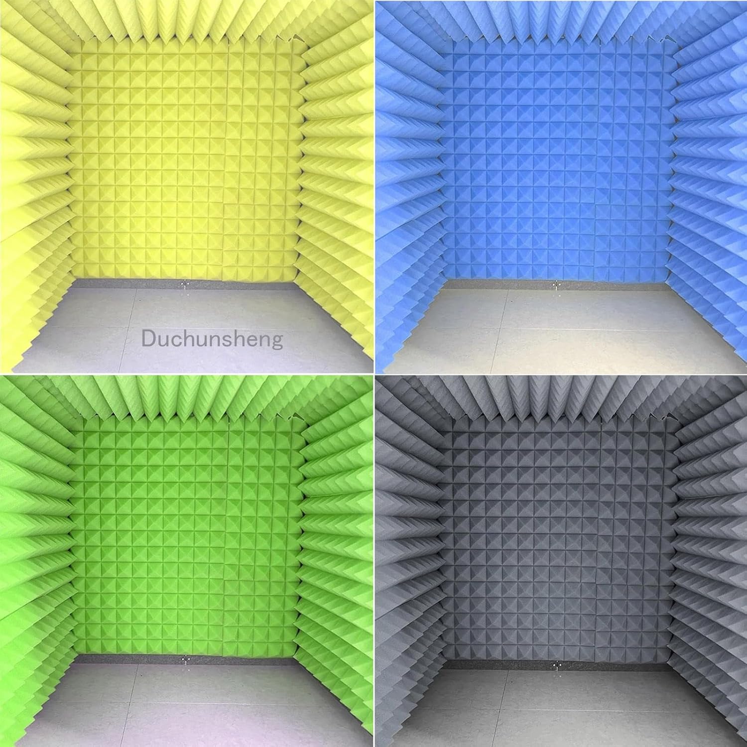 Desktop Soundproof Enclosure Foldable, Portable Recording Studio, for Microphone, Studio Singing (Grays)