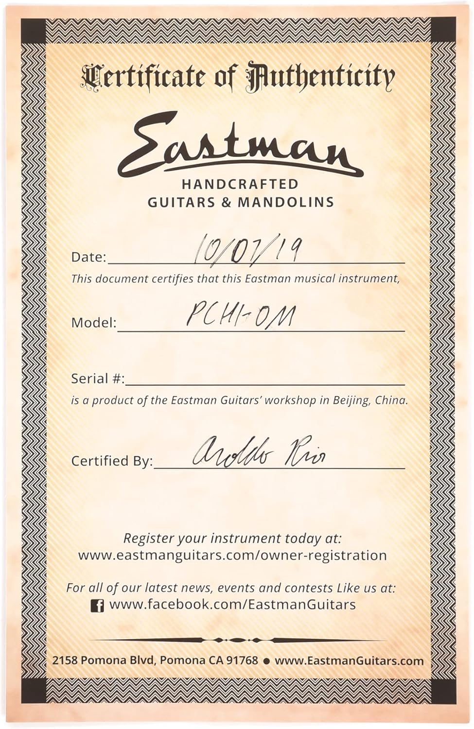 Eastman PCH1-OM Orchestra model Guitar