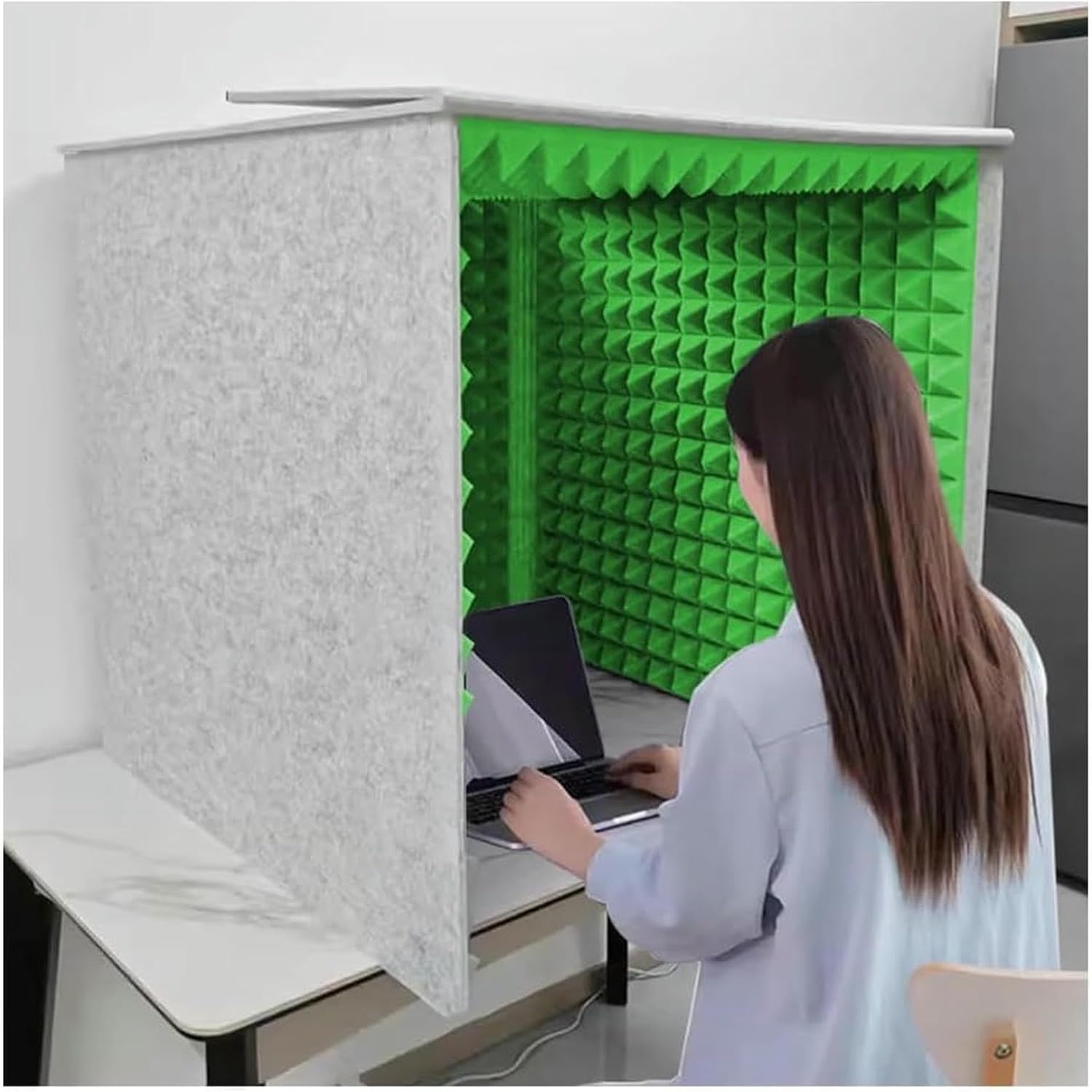 Music Desktop Soundproof Booth, Portable Recording Cover, Filter Vocal Sound Isolation Box, for Singing Gaming and Broadcasting
