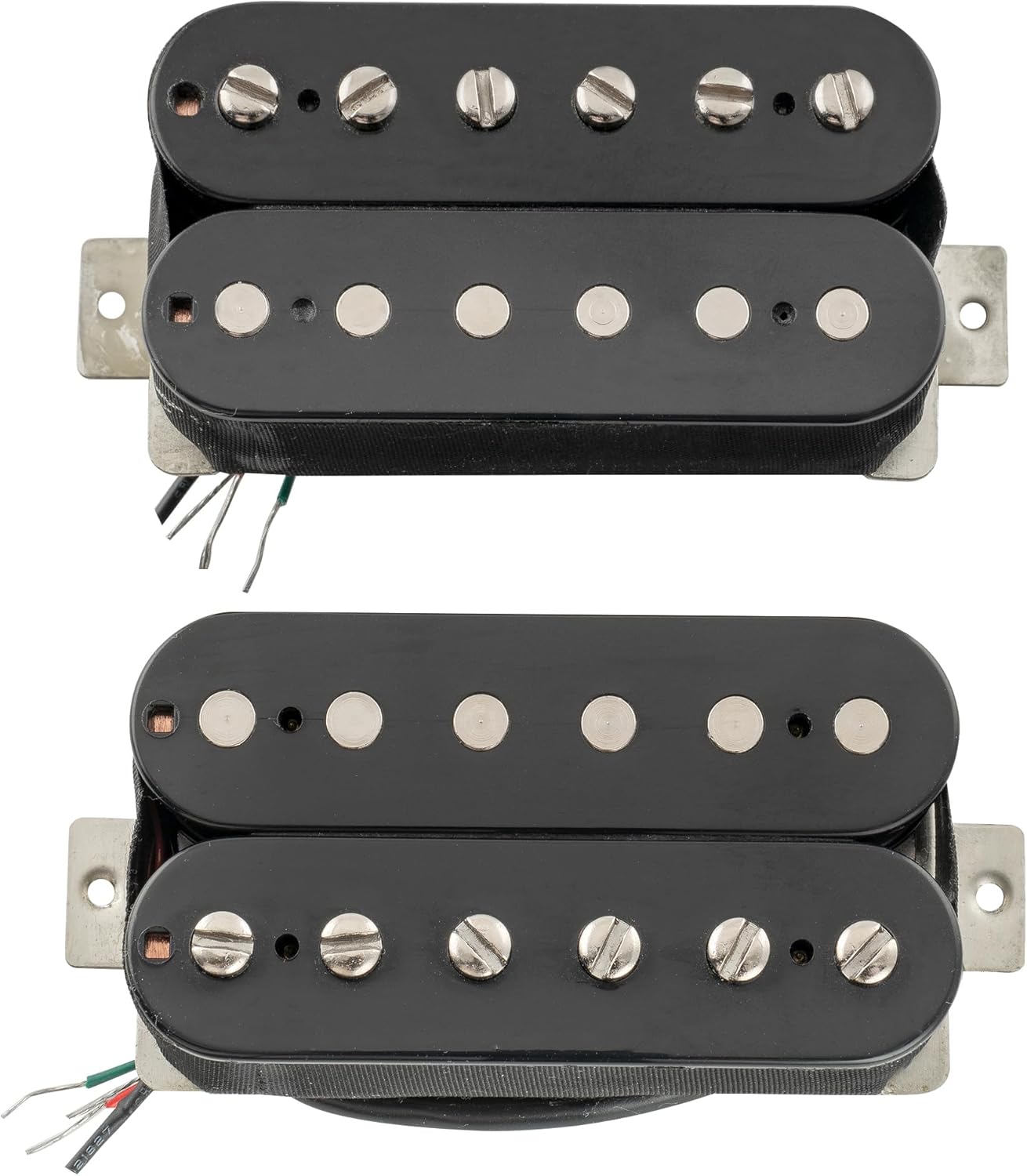 The Revival Pickups RPH2 Hotwired Alnico 5 Uncovered Humbucker Neck Bridge Pickups Set for Electric Guitar, Black