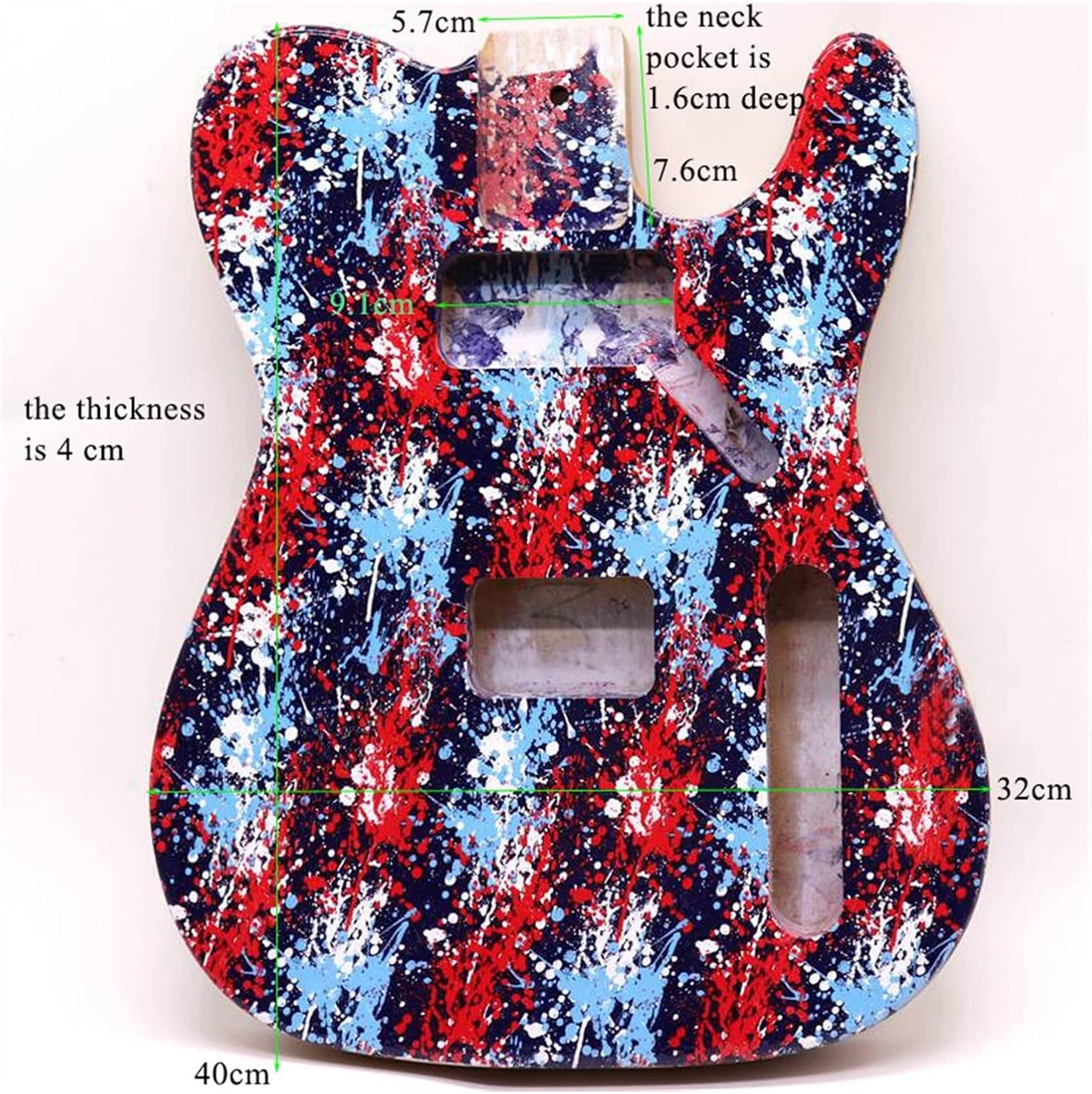 Hand Made Electric Guitar Body Alder Wood Guitar Barrel Body Unfinished Guitar Body