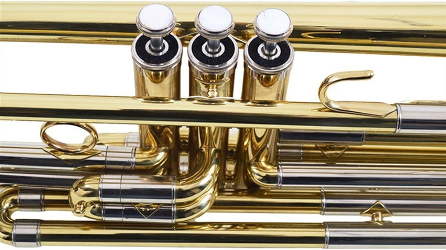 KESHUO Bass Trumpet BB Tune Lacquer Gold Tube Body Cupronickel Voice-Changing Wind Instrument Trumpets
