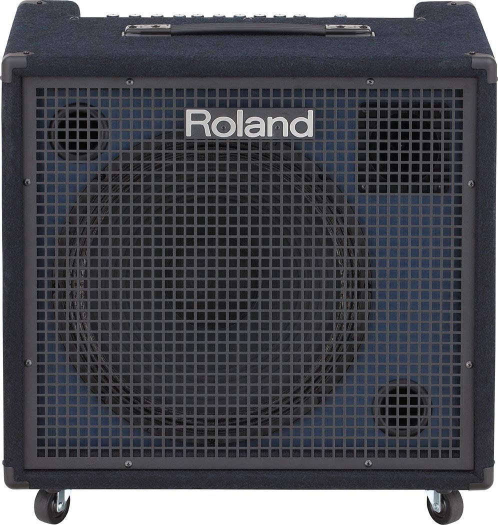 Roland KC-600 4-Channel Stereo Mixing Keyboard Amplifier - 200W Bundle with 2 Instrument Cable and Austin Bazaar Polishing Cloth