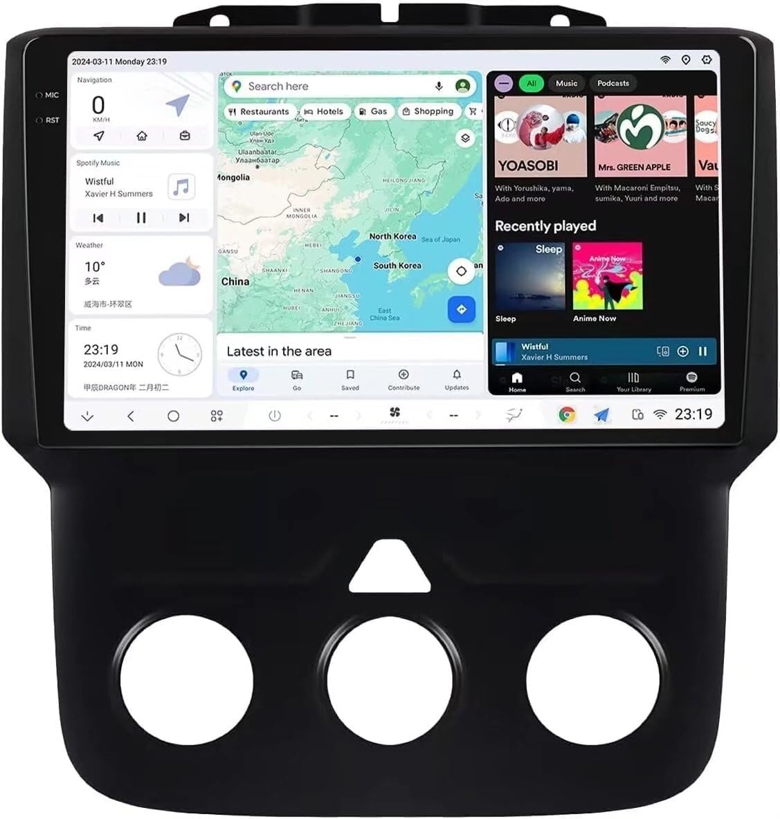 MekedeTech DUDUAUTO DUDU6 Android 13 Car Stereo for Dodge Ram Radio Upgrade 1500 2500 3500 2013-2019 Manual AC 9.5 inch Carplay Touch Screen Car Head Unit Replacement,8G RAM 256GROM