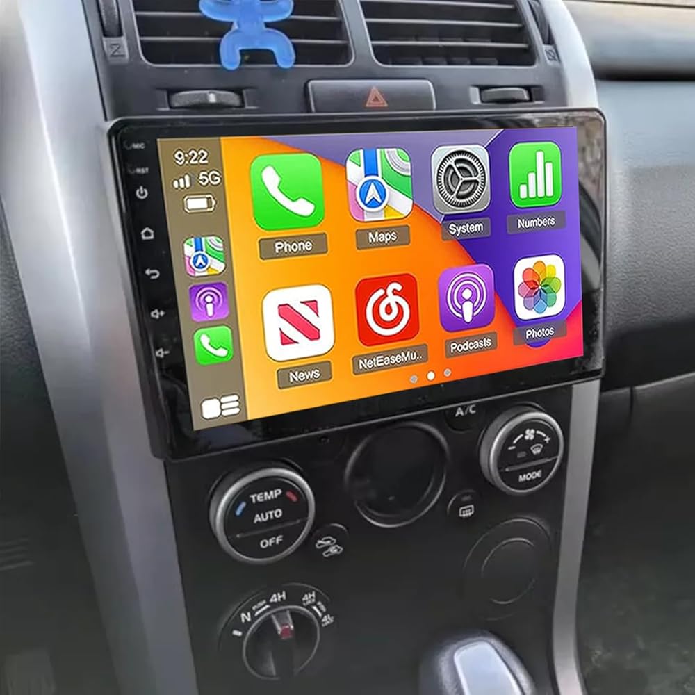 2+64G Car Radio for Suzuki Grand Vitara 2005-2015 Wireless Carplay & Android Auto, 9 Inch IPS Touch Screen for Suzuki Grand Vitara Car Stereo Bluetooth FM in Dash GPS WiFi Backup Camera SWC
