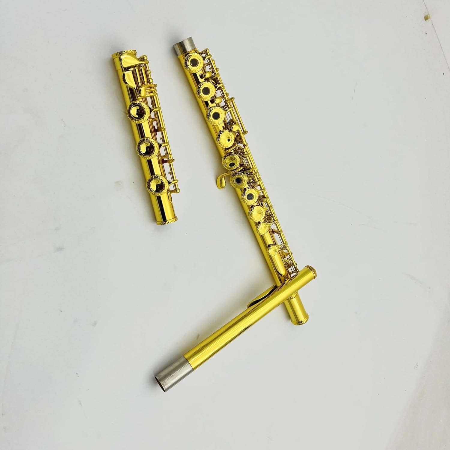 VBDEFRT Flute C Tune 17 Holes Open Keys Gold Plated Engraved Keys Woodwind Instruments With Case