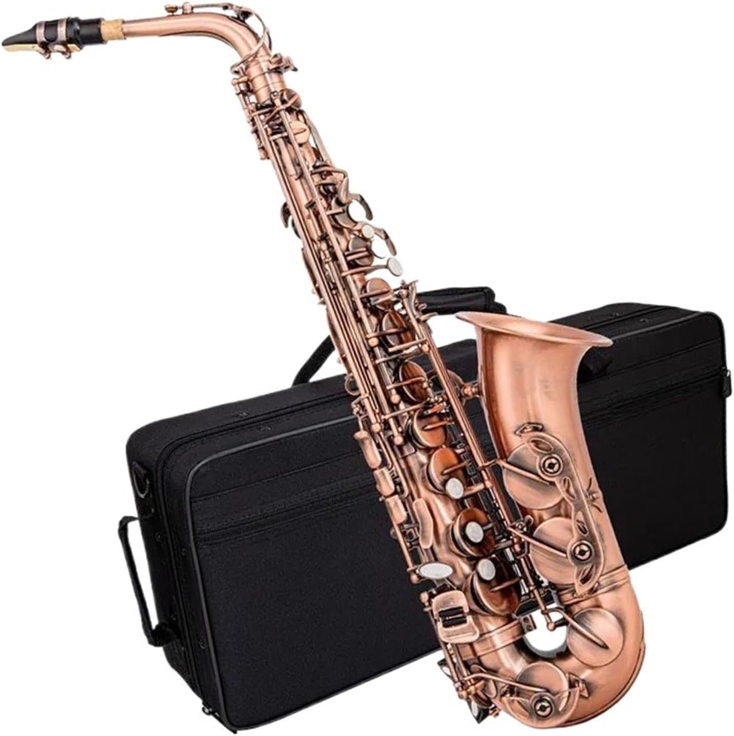 Woodwind Instruments Eb E-flat Alto Saxophone Professional Red Bronze Bend Sax Accessory