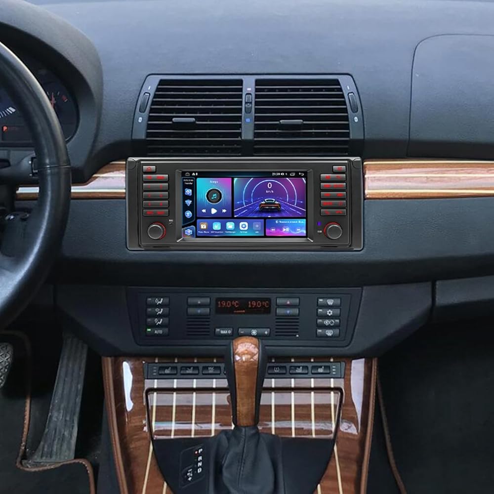 2G+32GB Car Stereo Radio for B-MW E53 1996-2007, for B-MW E39 1999-2003：Support Wireless CarPlay Android Auto 7 inch IPS Touchscreen BT GPS 5GWIFI RDS FM Radio SWC Mirror Link Backup Camera