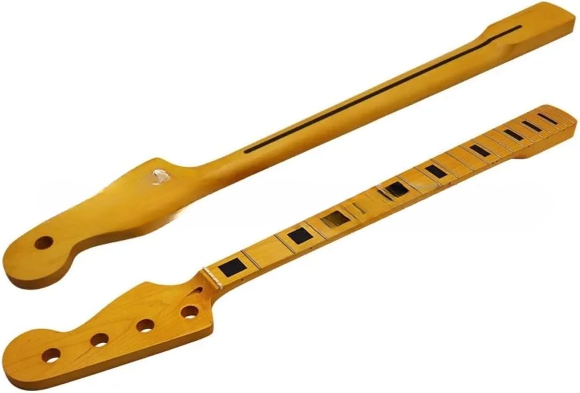 20 Fret Square Notes Bass Guitar Neck, Matte Finish Guitar Neck, for 4-string Bass Guitar Replacement Parts