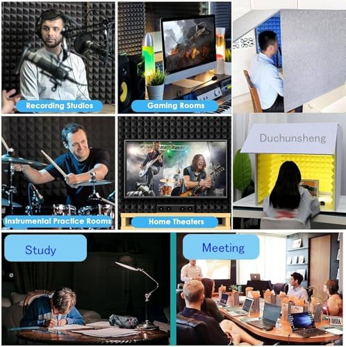 Desktop Soundproof Cover,Isolation Booth,Portable Vocal Recording Booth,Vocal Sound Absorbing Shield,80cm/60cm Self Made Sound Booth Box,Yellow-80 * 80 * 80cm