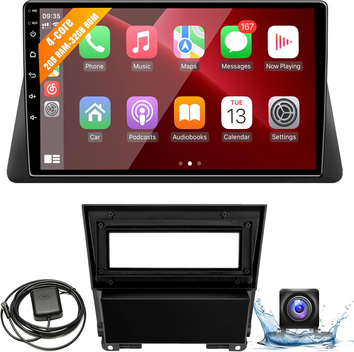 Leadfan Car Stereo Radio for Honda Accord 8th 2008-2013 Wireless Carplay & Android Auto, 10.1