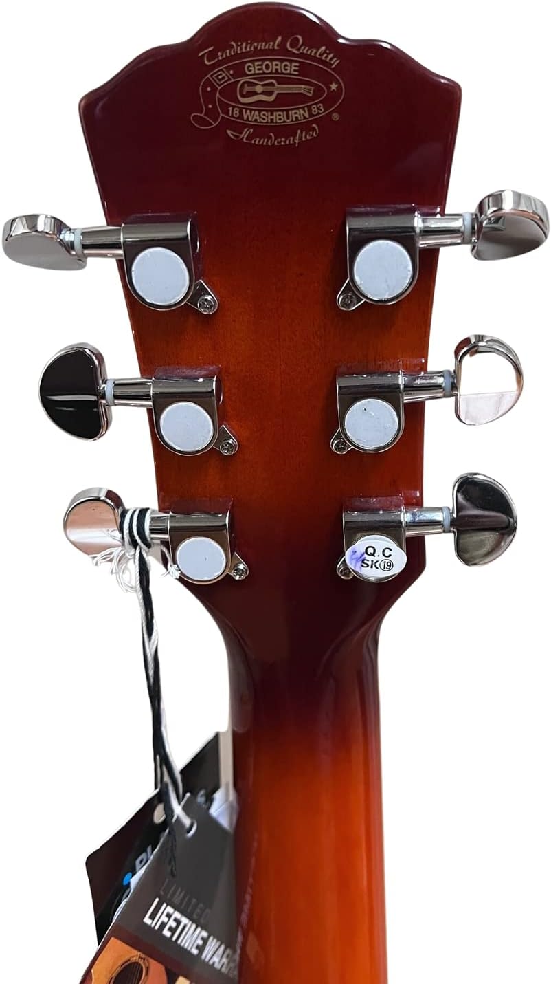 Washburn Festival EA15 Mini Jumbo Cutaway, Acoustic Electric Guitar, Ice Tea Burst