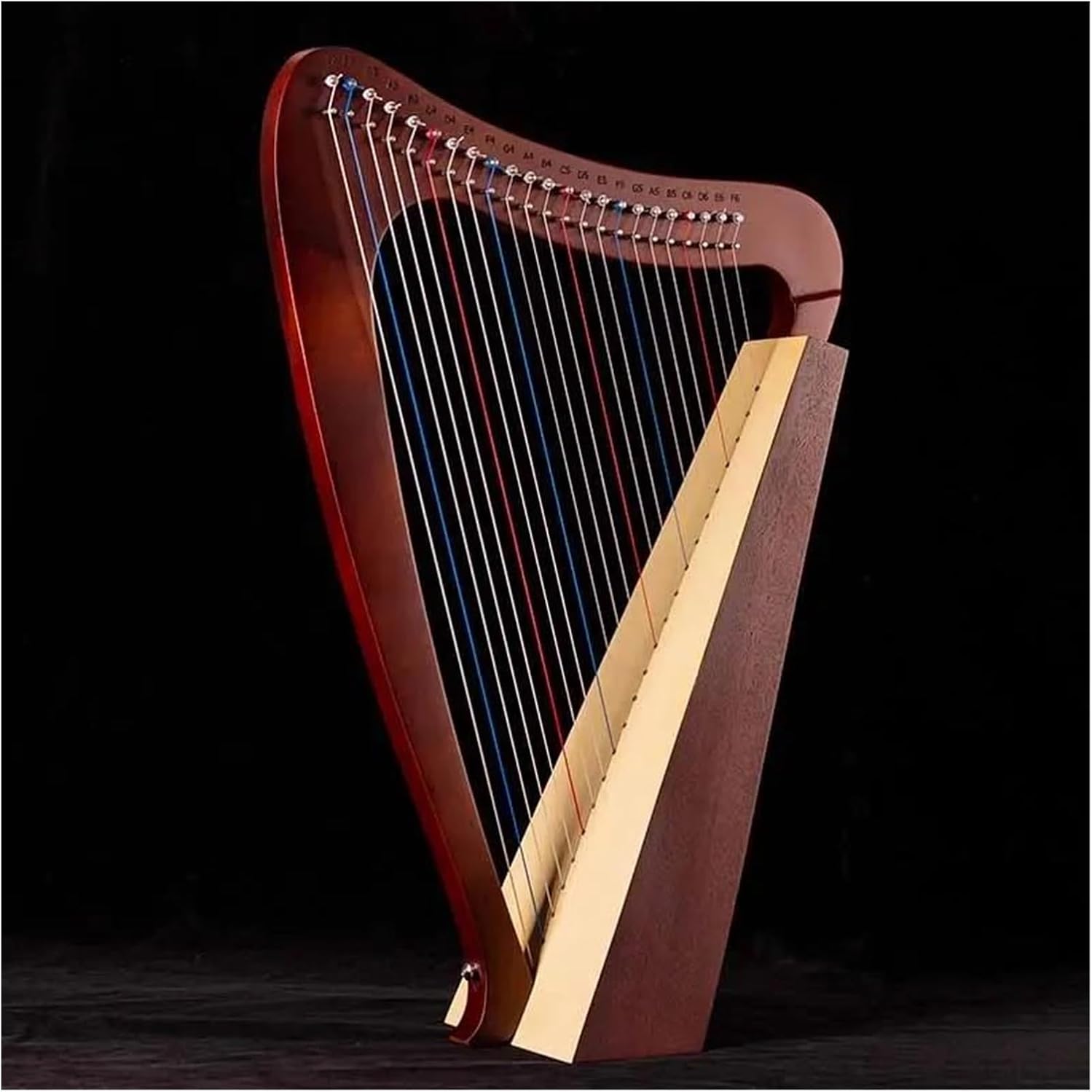 Lyre Harp Set Wooden 15 String Harp Rare Musical Instrument Professional Portable Harp Musical Instrument Accessories(23 Strings)
