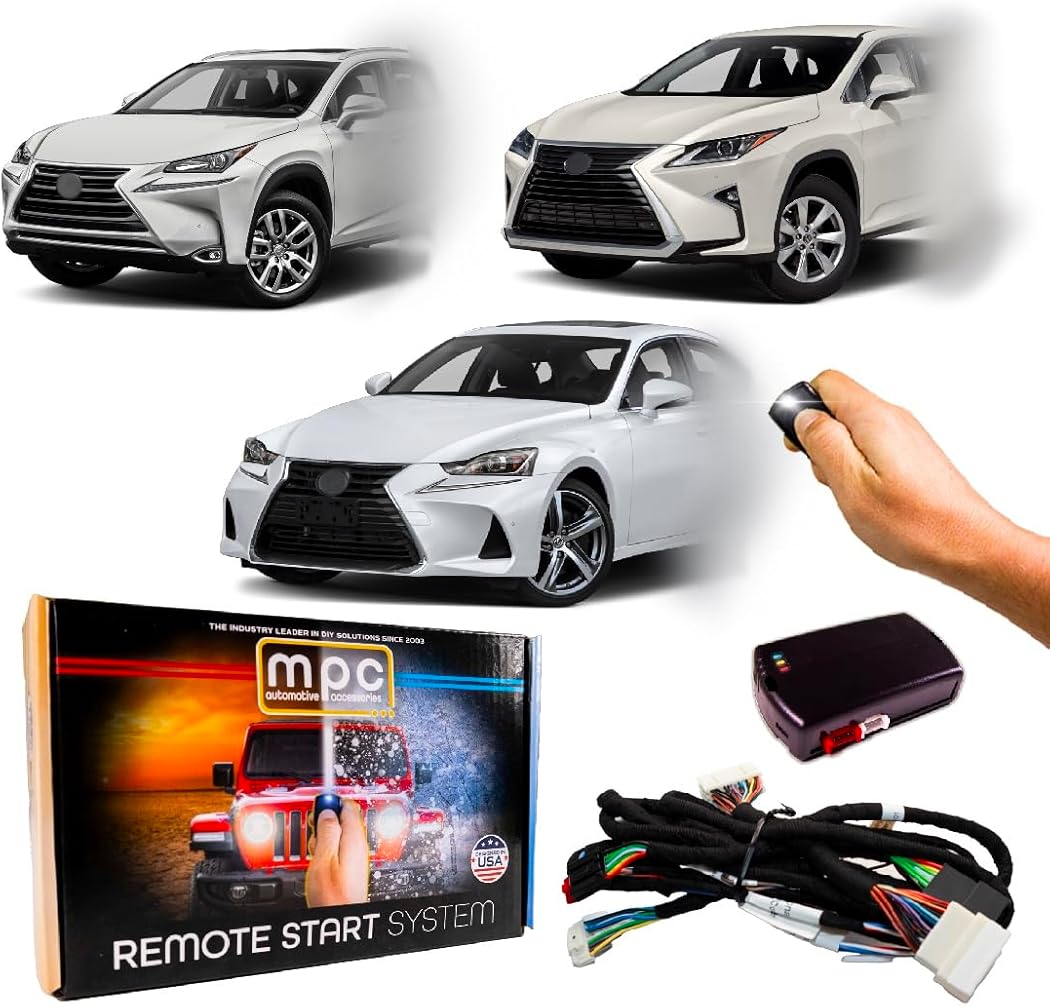 MPC Remote Starter Compatible with Lexus RX350 2016-19, NX200T 2016-17, IS350 2014-18 | Plug-n-Play | with T-Harness | Firmware Preloaded