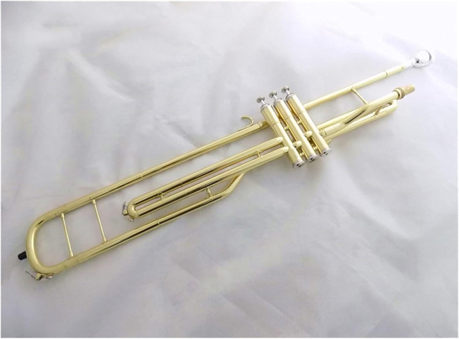 Student Trombone Bb Piston Trombone Musical Instruments B Flat Trombones Yellow Brass with Case Mouthpiece Trombone Kit