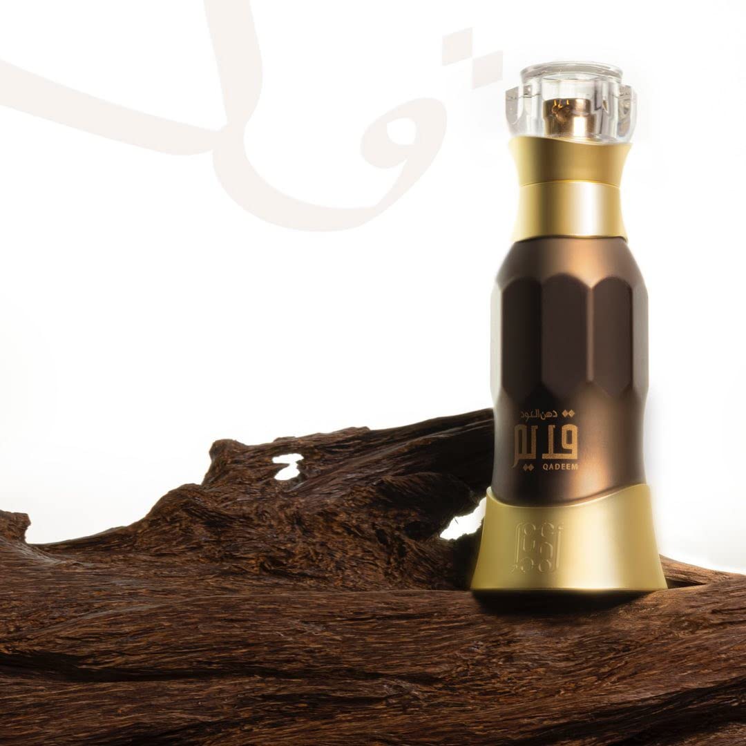 AHMED Dehn Al Oudh Qadeem 40mL (EDP Spray) Unisex Oud of Intense Profile, Uncut, Unblended for Men and Women. Very Animalic Indian and Cambodian Blend by Al Maghribi Arabian Oud and Perfumes Dubai