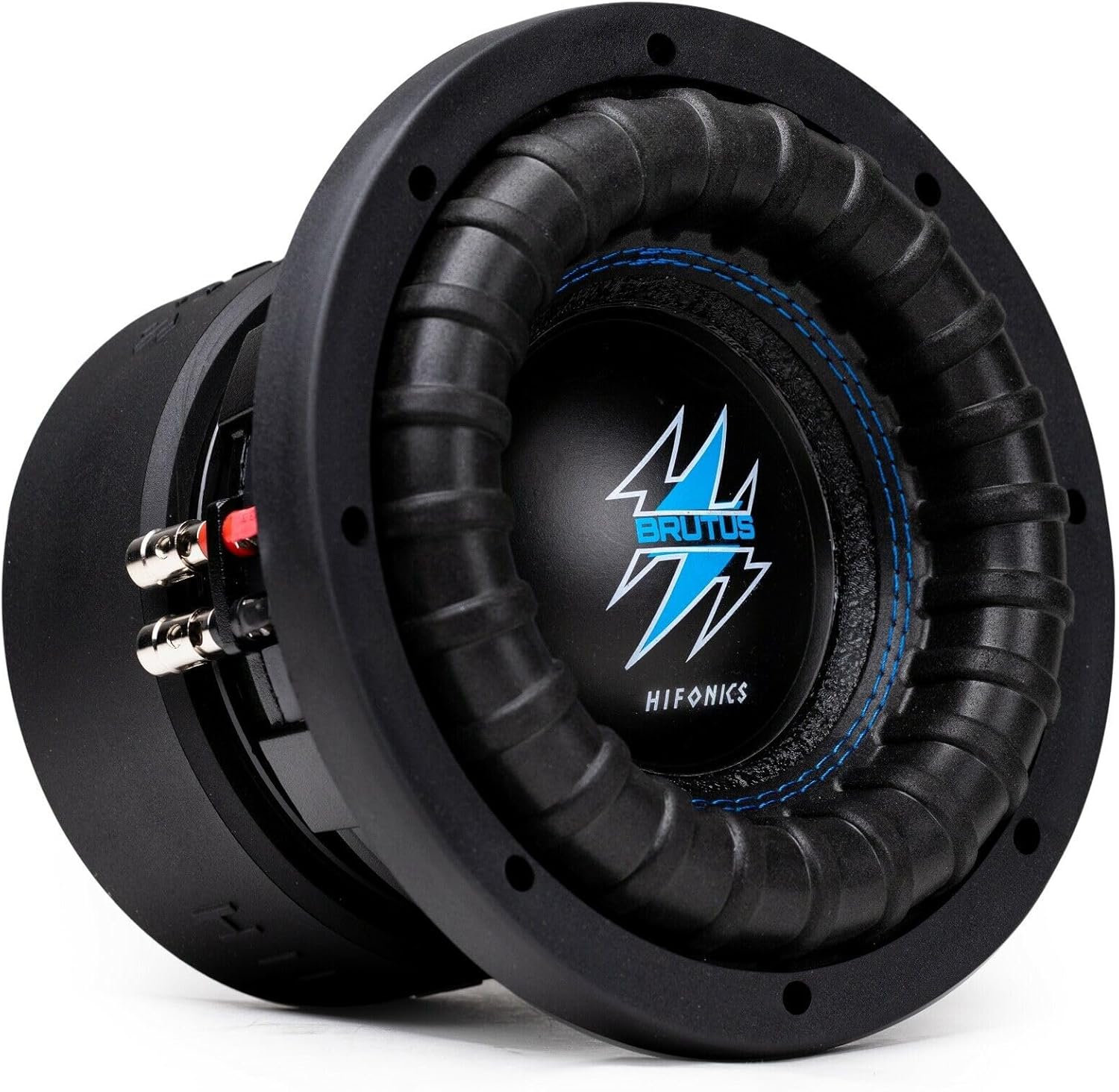 Hifonics BRW8D4 1200 Watts 8 Inch Brutus Car Audio Subwoofer with Heavy Gauge, Powder Coated, Aluminum Die-Cast Basket, Dual 70 Oz Magnet, 2.5 Inches Voice Coil - Dual 4 Ohm - 8 in.