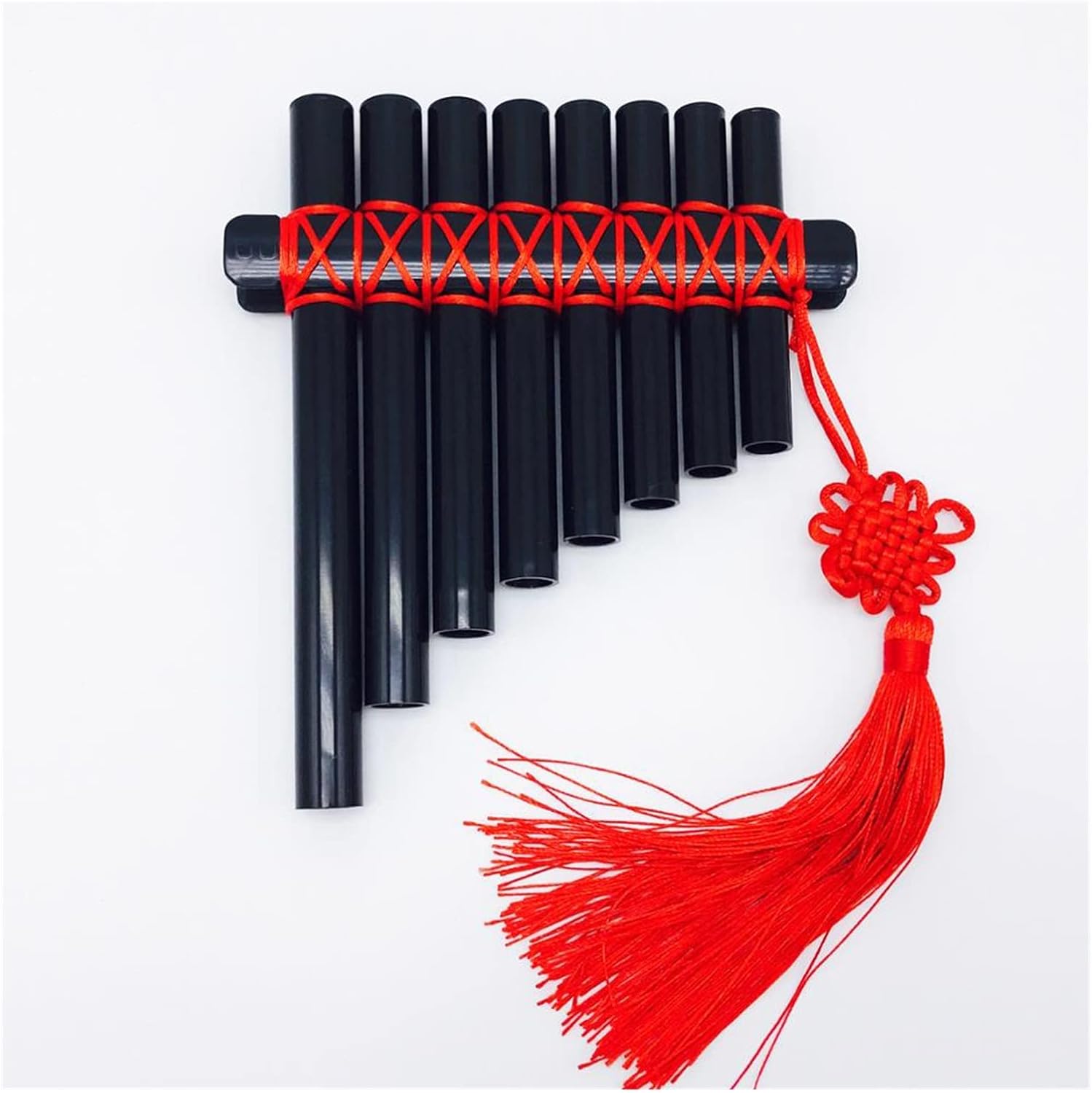 PanPipes Woodwind Instrument 8 Pipes Panpipes ABS Plastic PanFlute Handmade DIY Pan Pipe Woodwind Musical Instruments (Color : C Black)