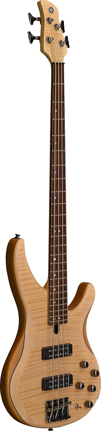 Yamaha TRBX604 4-String Flamed Maple Bass Guitar, Natural Satin