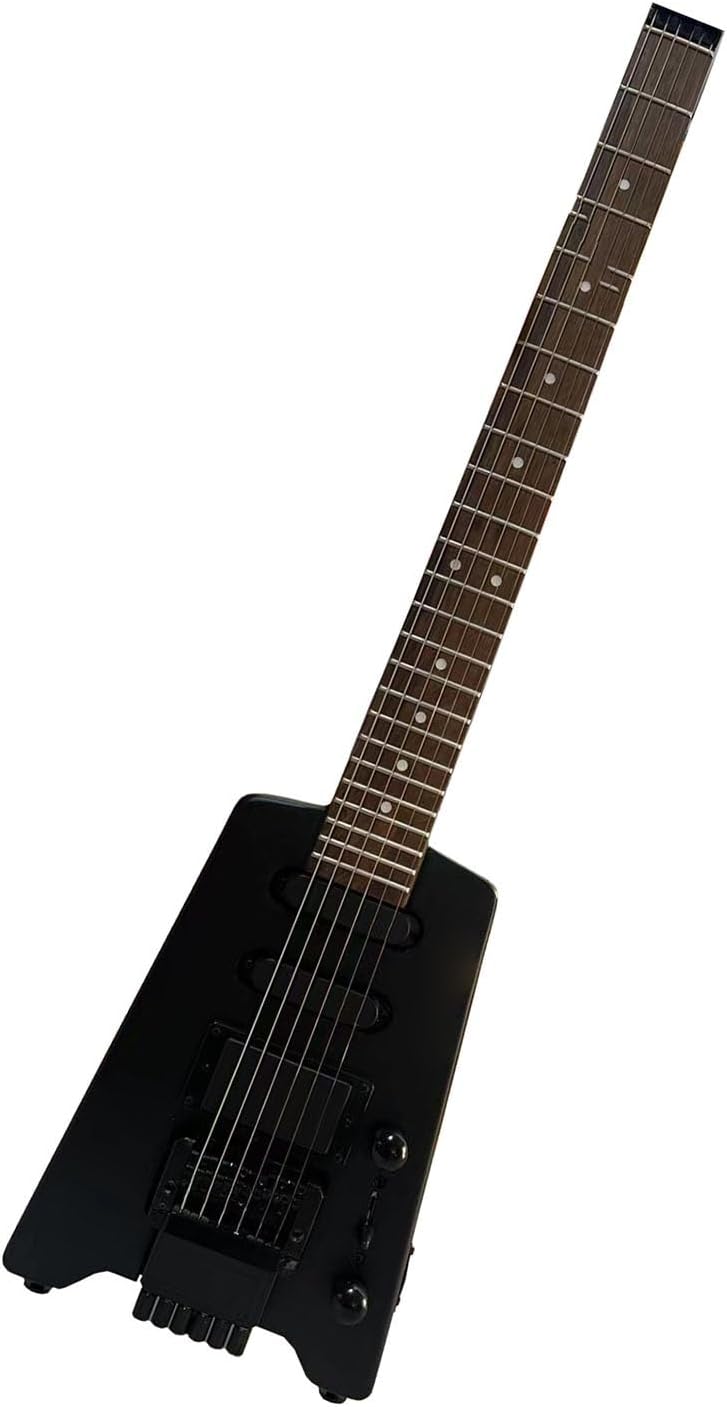 Black 30 Inches Headless Electric Guitar Solid Mahogany Body Rosewood Fingerboard Professional Headless Guitar