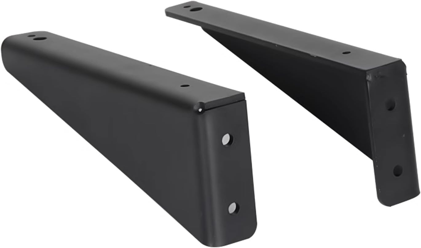 Shelf Brackets Wall Mounted Shelve Brackets Metal L-Shaped Floating Support Angle Brackets for Countertops,TV Bench,Desk,Cabinets,Black (19.7in) (26in)